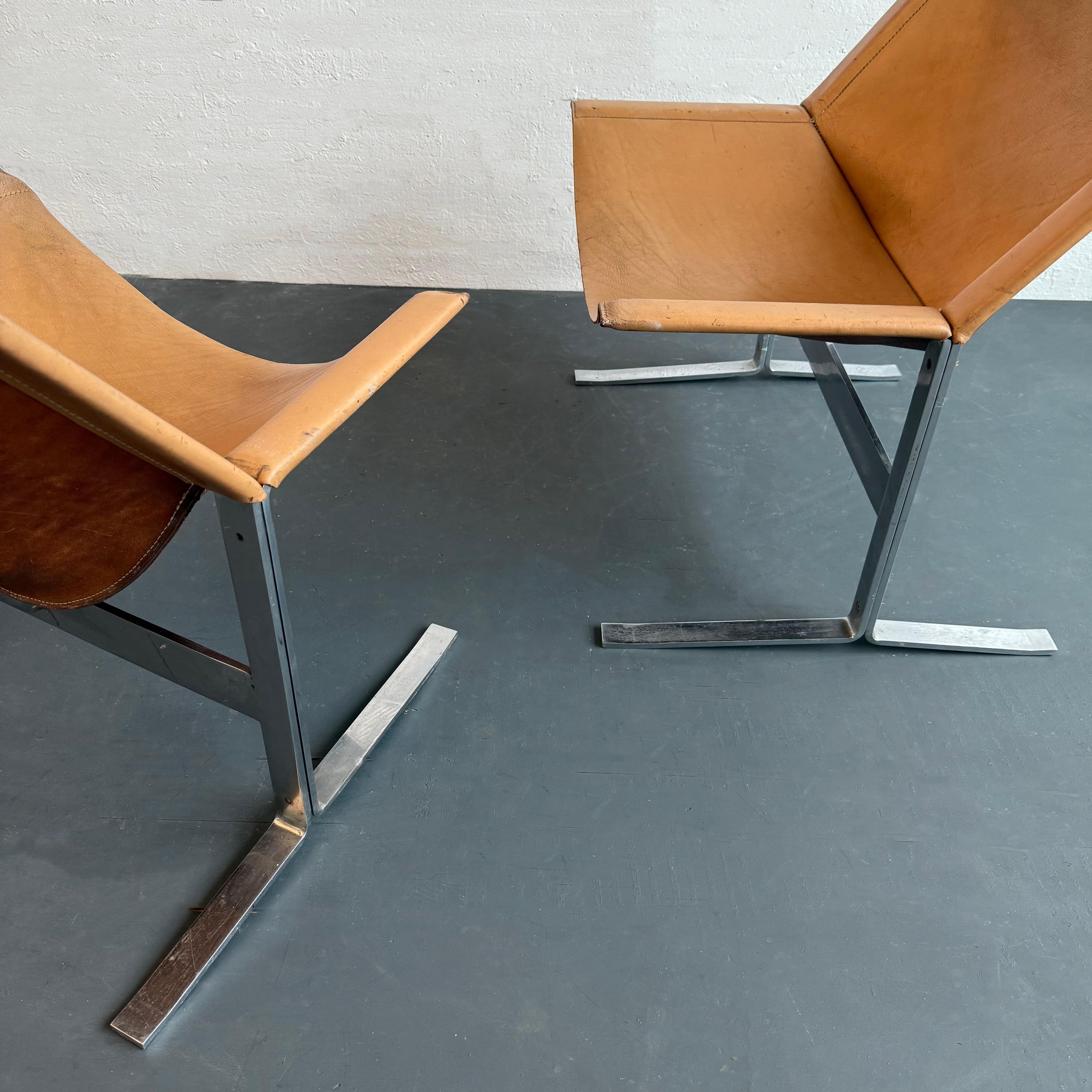 Pair Of Mid-Century Modern Sling Chairs By Clement Meadmore 1