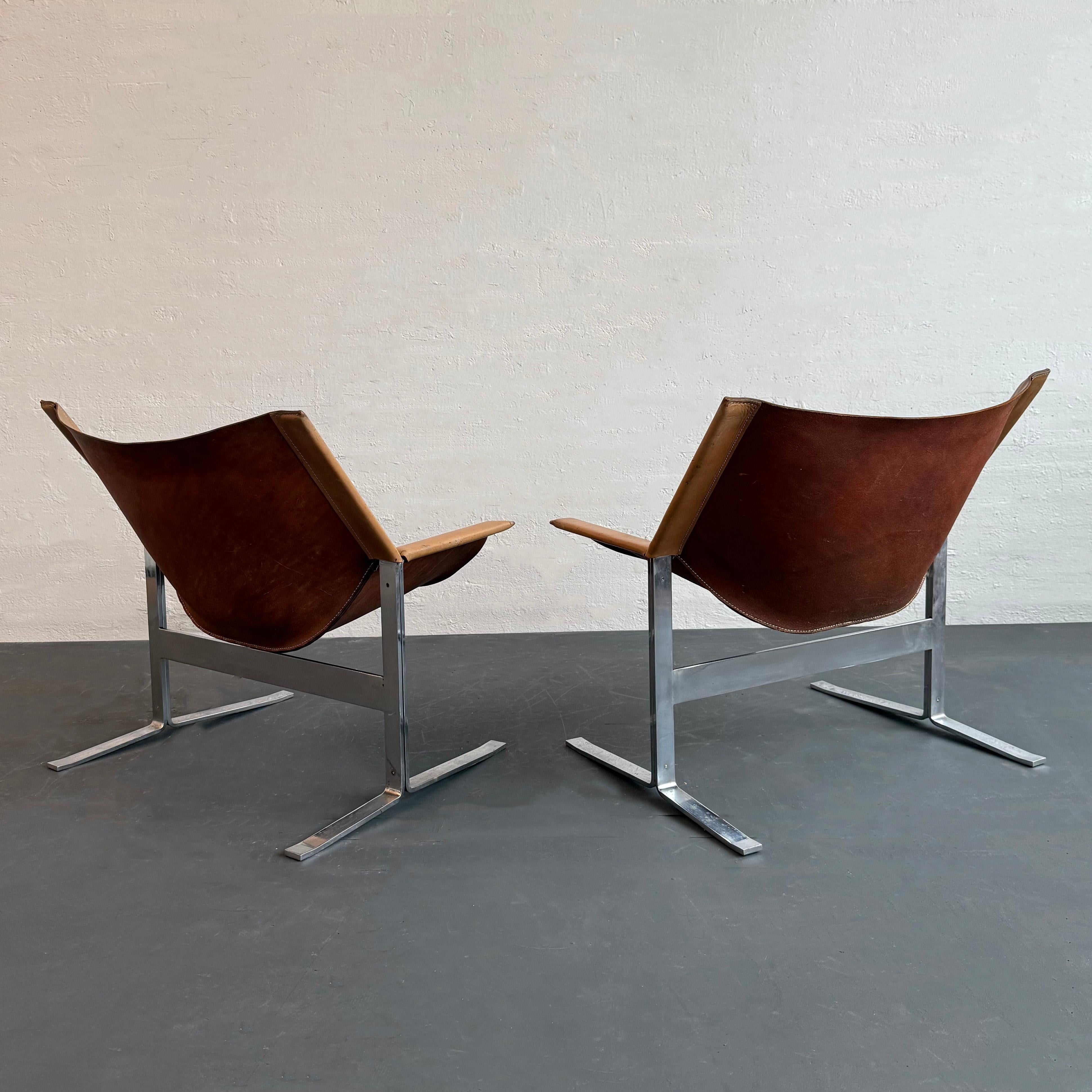 Pair Of Mid-Century Modern Sling Chairs By Clement Meadmore 2