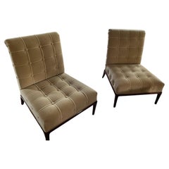 Pair of Mid Century Modern Slipper Chairs Attributed Robsjohn-Gibbings C.1950's