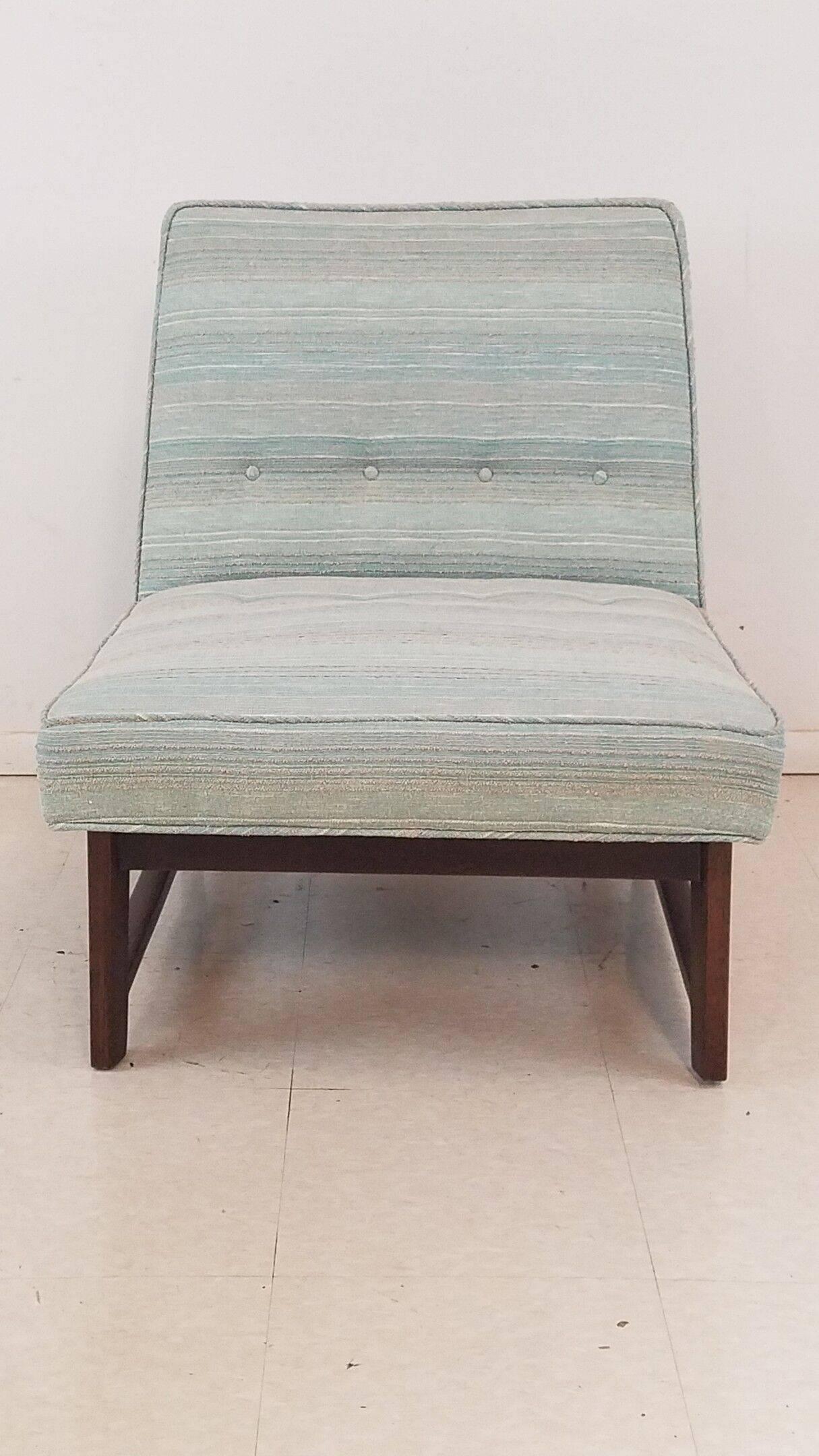 American Pair of Mid-Century Modern Slipper Chairs by Edward Wormley for Dunbar