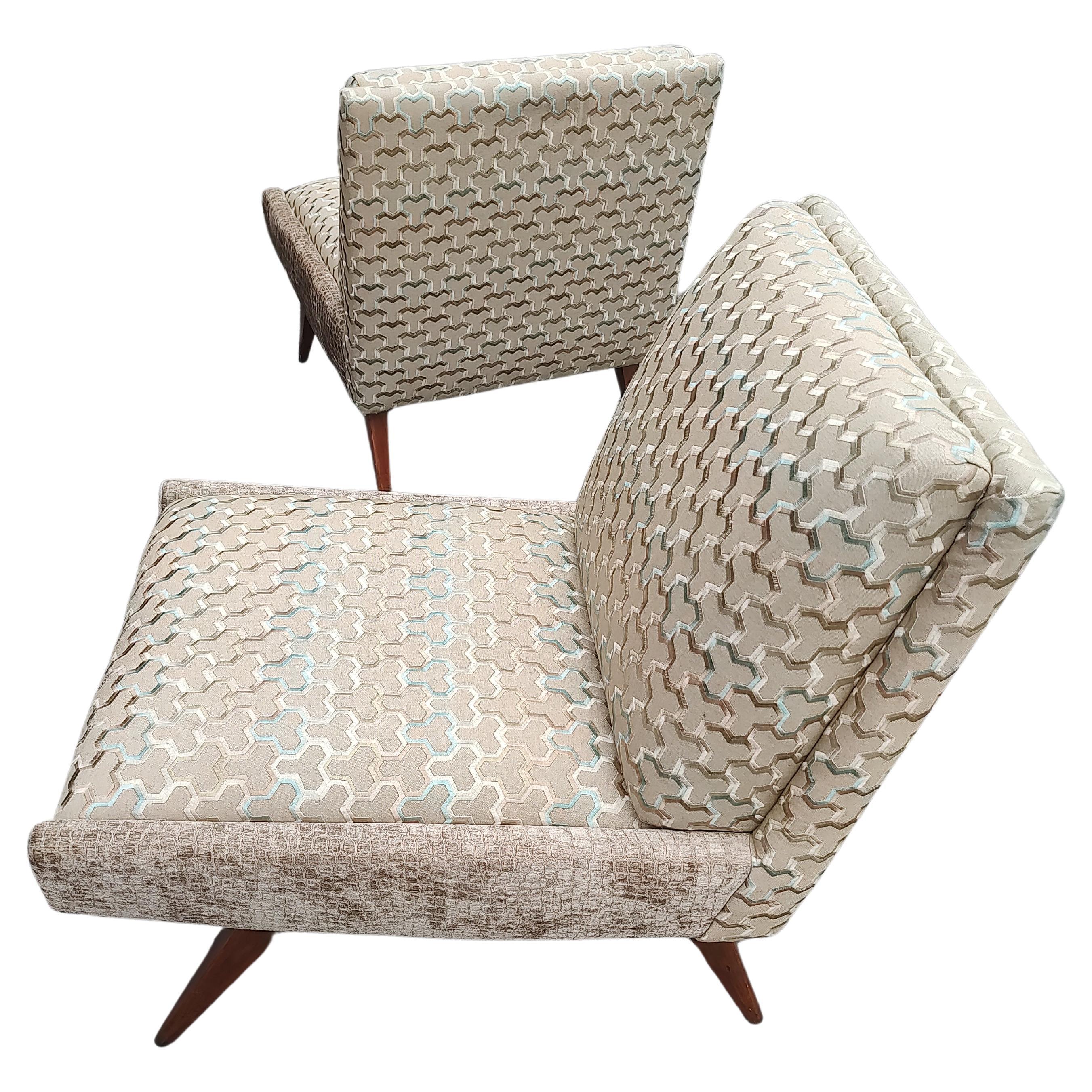 Pair of Mid Century Modern Slipper Chairs by Paul McCobb Planner Group Restored