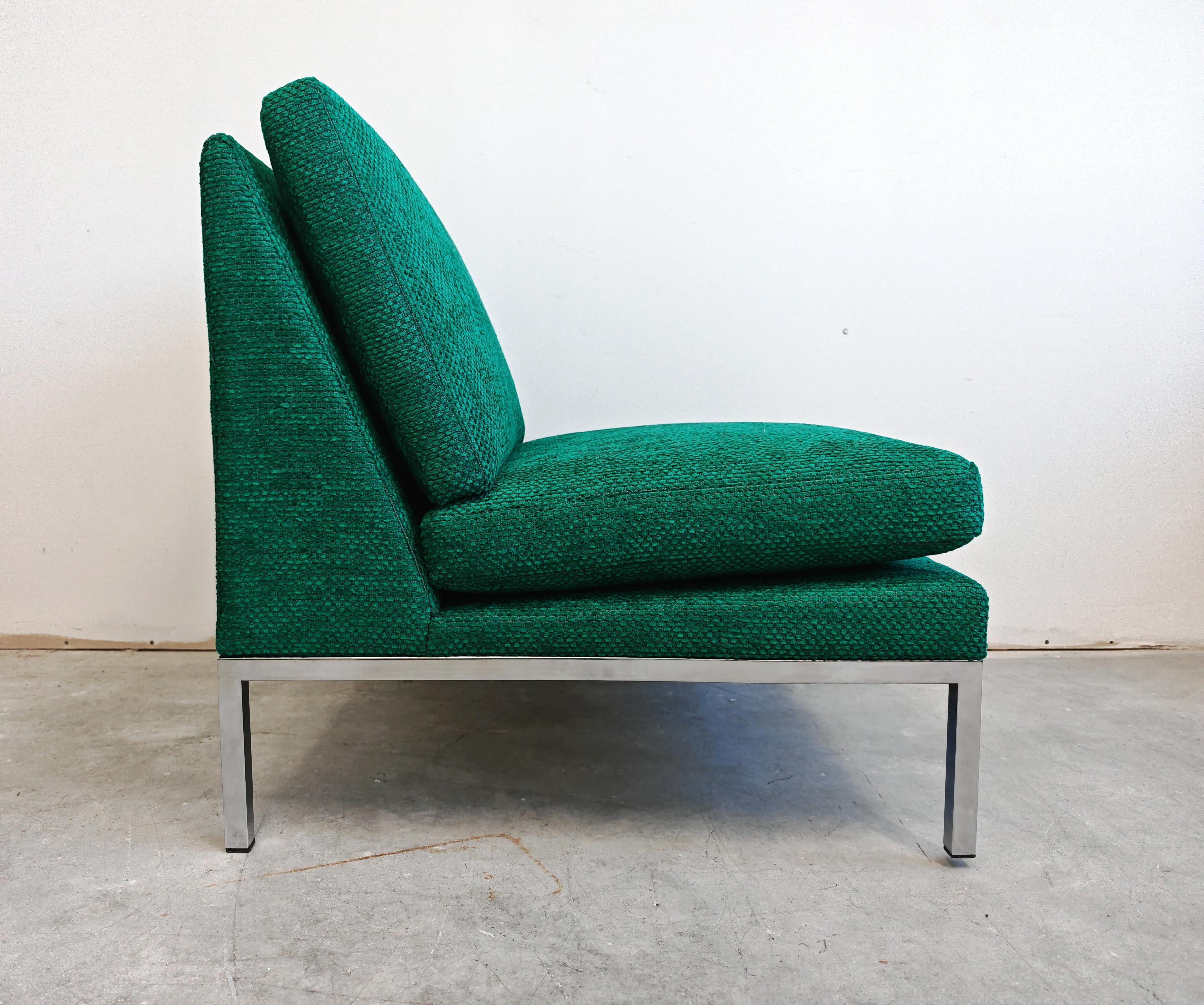 Paar Mid Century Modern Slipper Chairs entworfen von Florence Knoll im Angebot 3
