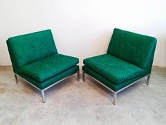 Pair of Mid Century Modern Slipper Chairs designed by Florence Knoll