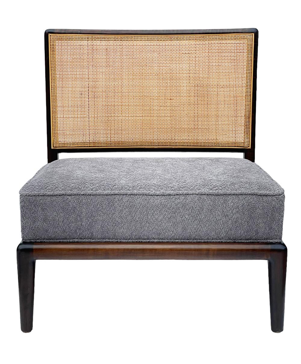 American Pair of Mid Century Modern Slipper Lounge Chairs Attr. to Robsjohn Gibbings 