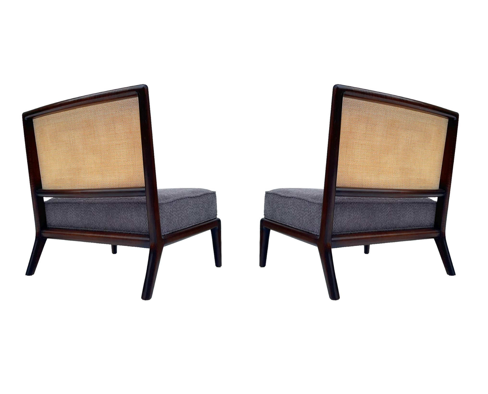 Pair of Mid Century Modern Slipper Lounge Chairs Attr. to Robsjohn Gibbings  2
