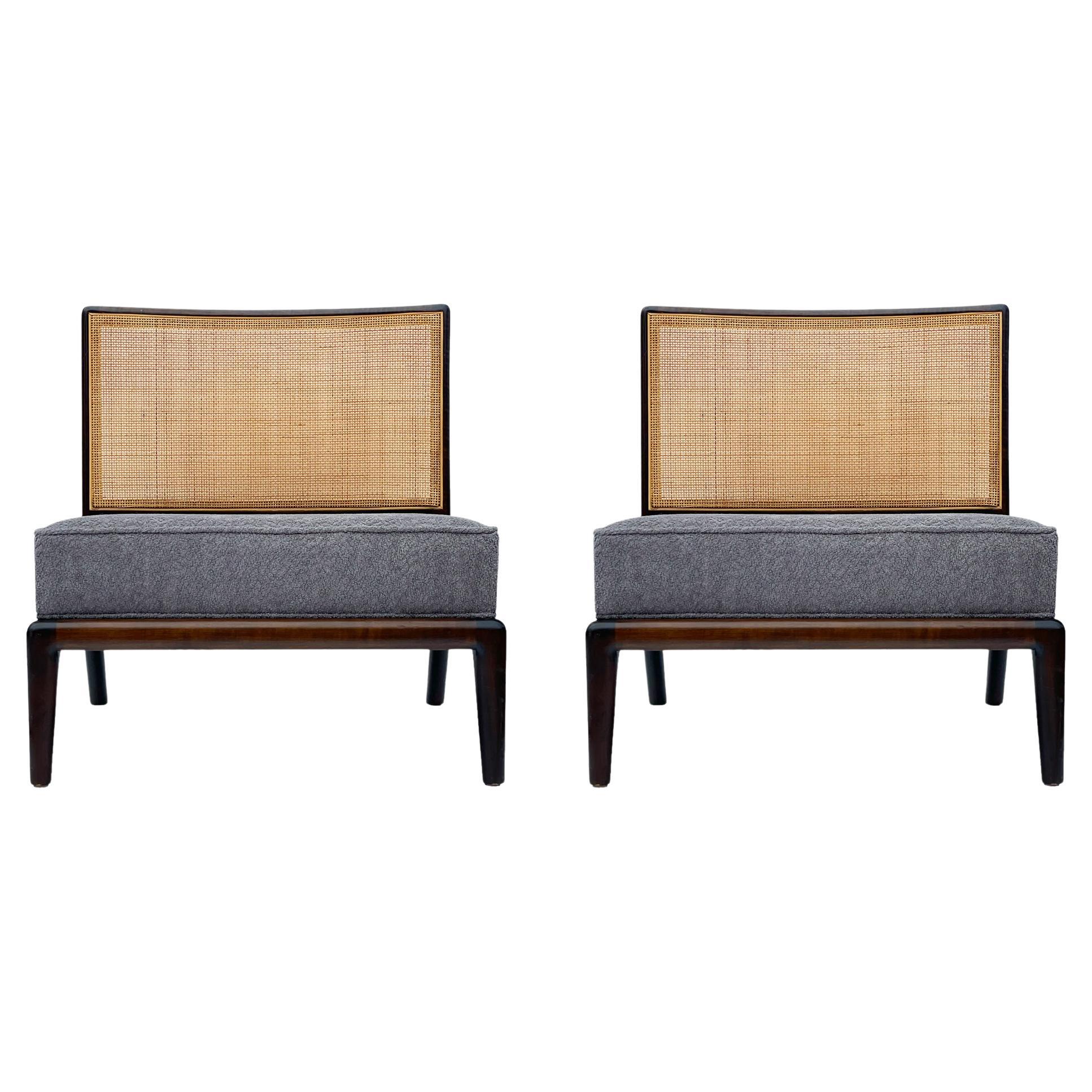 Pair of Mid Century Modern Slipper Lounge Chairs Attr. to Robsjohn Gibbings 