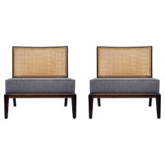 Coppia di Slipper Lounge Chair della metà del secolo scorso Attr. a Robsjohn Gibbings
