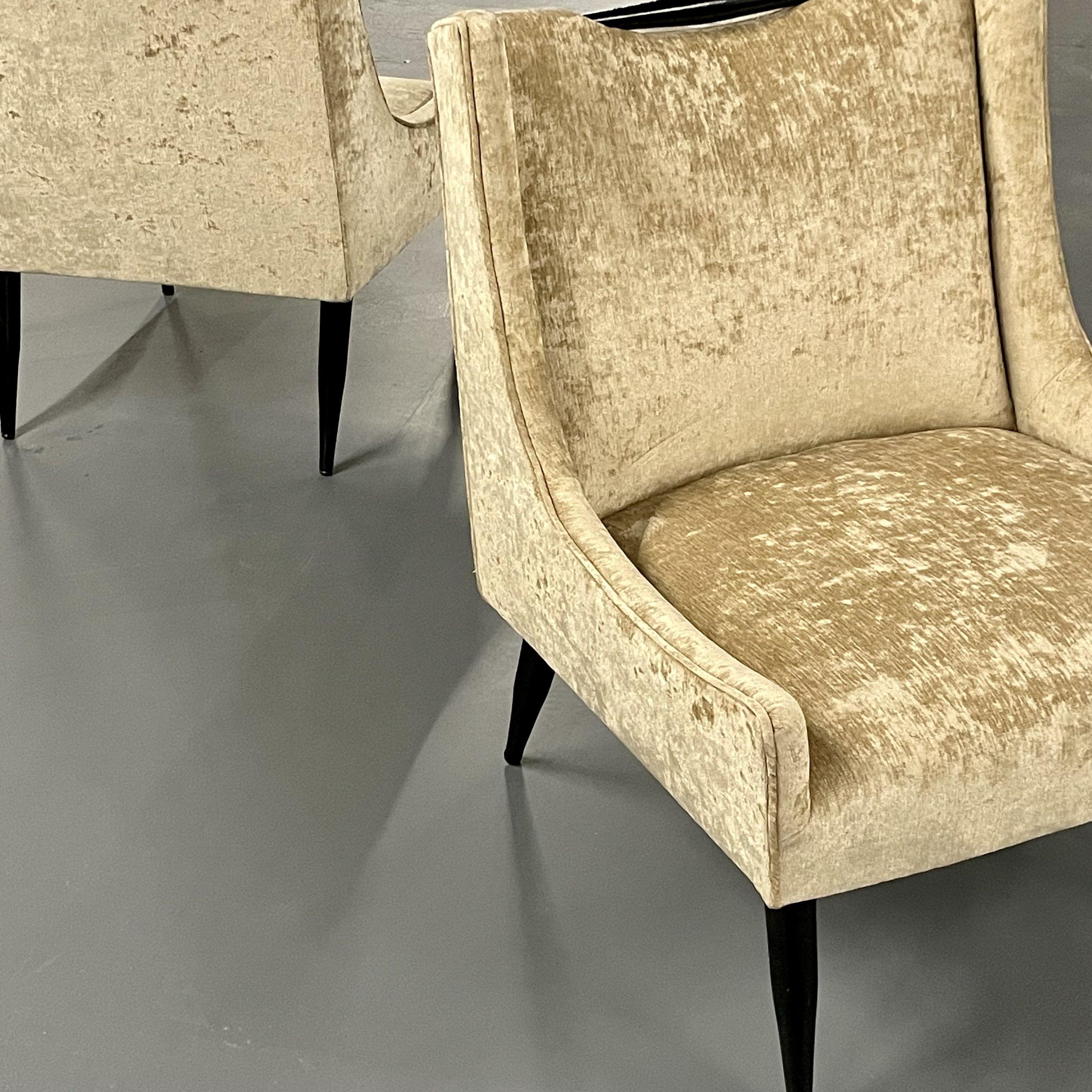 Mid-Century Modern Paire de chaises pantoufles/de salon modernes du milieu du siècle dernier, style Harvey Probber, États-Unis en vente