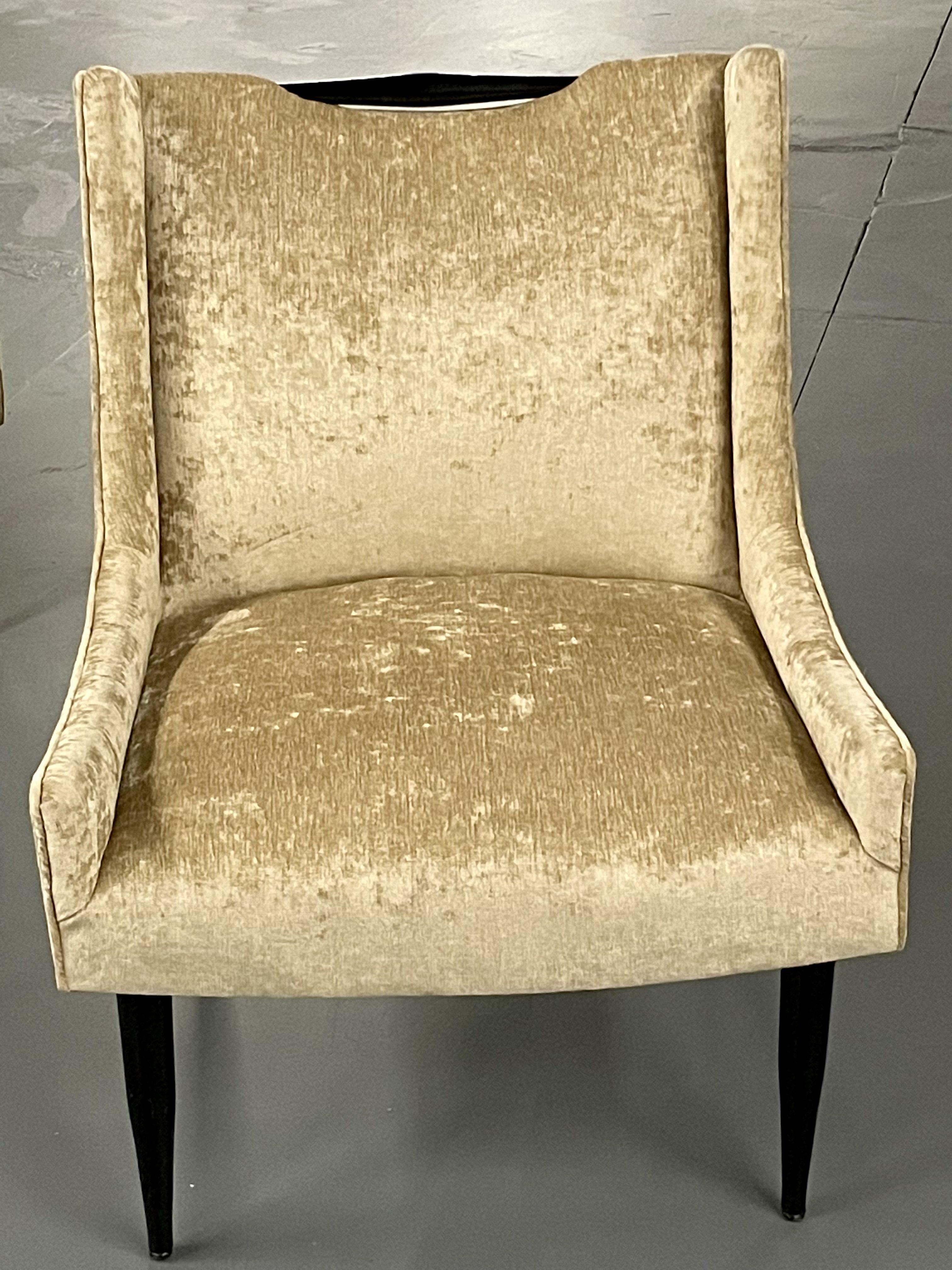 20ième siècle Paire de chaises pantoufles/de salon modernes du milieu du siècle dernier, style Harvey Probber, États-Unis en vente