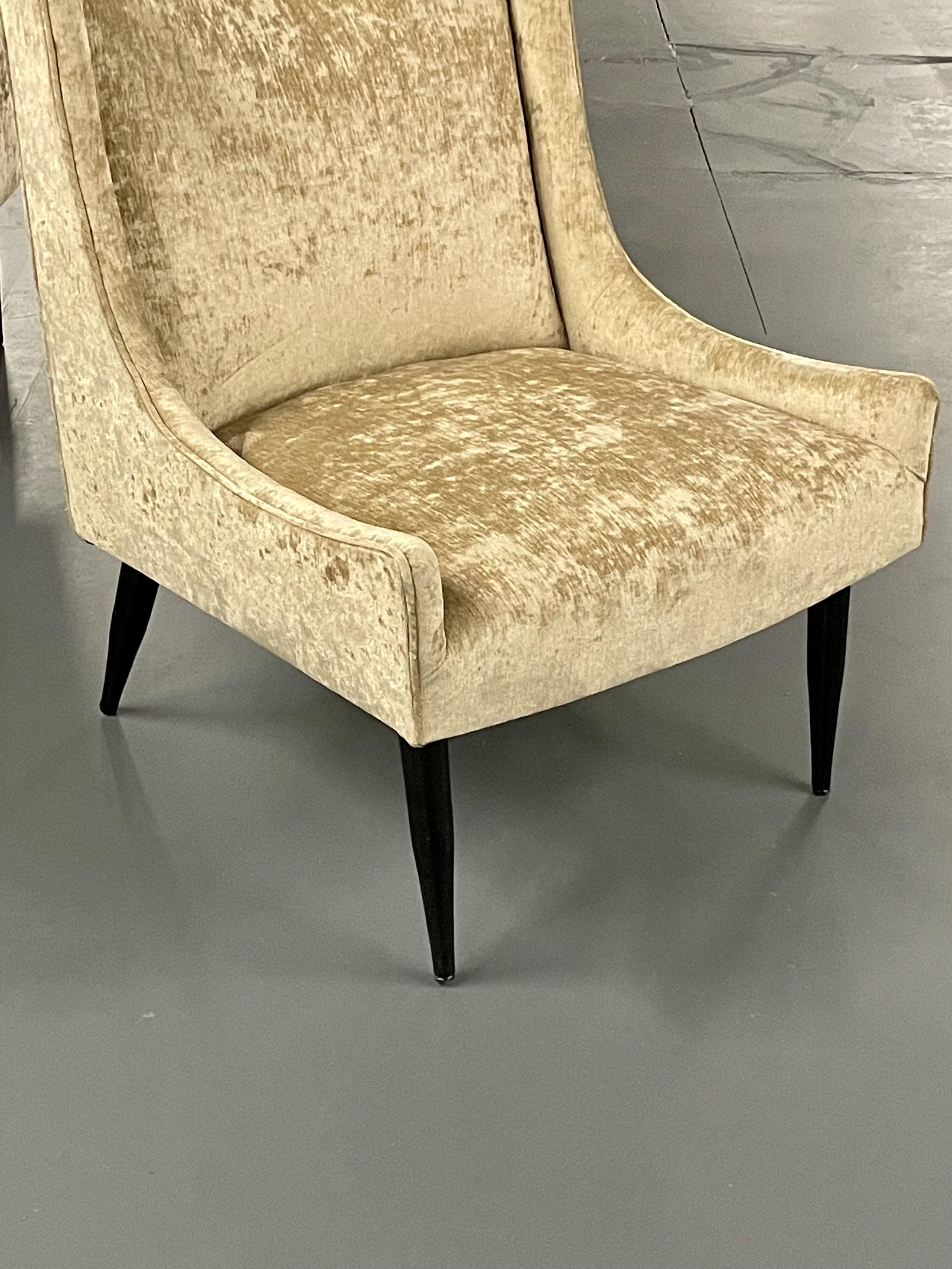 Bois Paire de chaises pantoufles/de salon modernes du milieu du siècle dernier, style Harvey Probber, États-Unis en vente