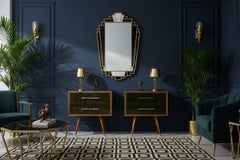 Pair of Mid-Century Modern Smoked Murano Glass Cabinets, 1960s–1970s