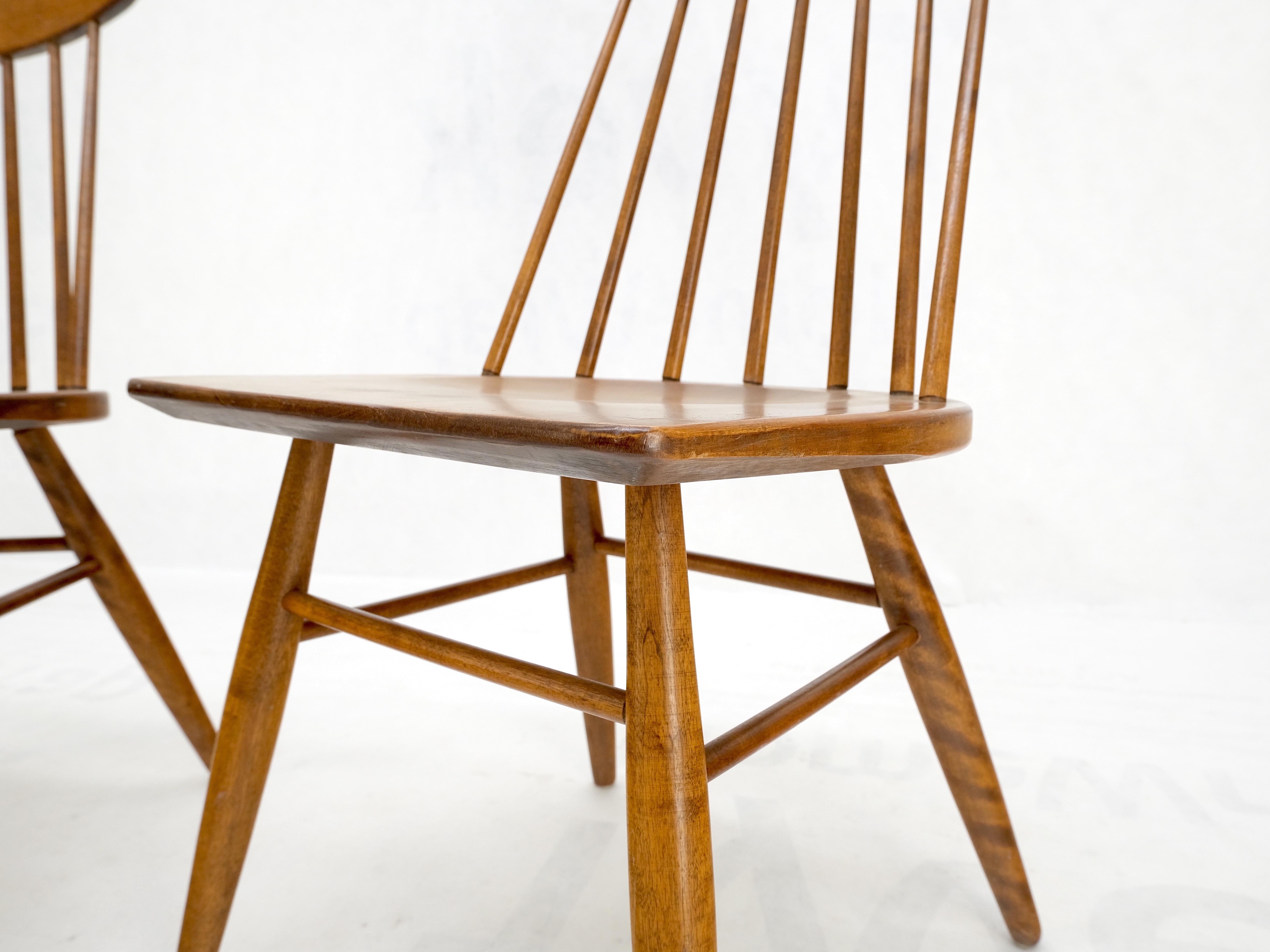 Pareja de sillas de arce macizo modernas de mediados de siglo Conant Ball Russel Right Sid ¡Mint! en venta 8