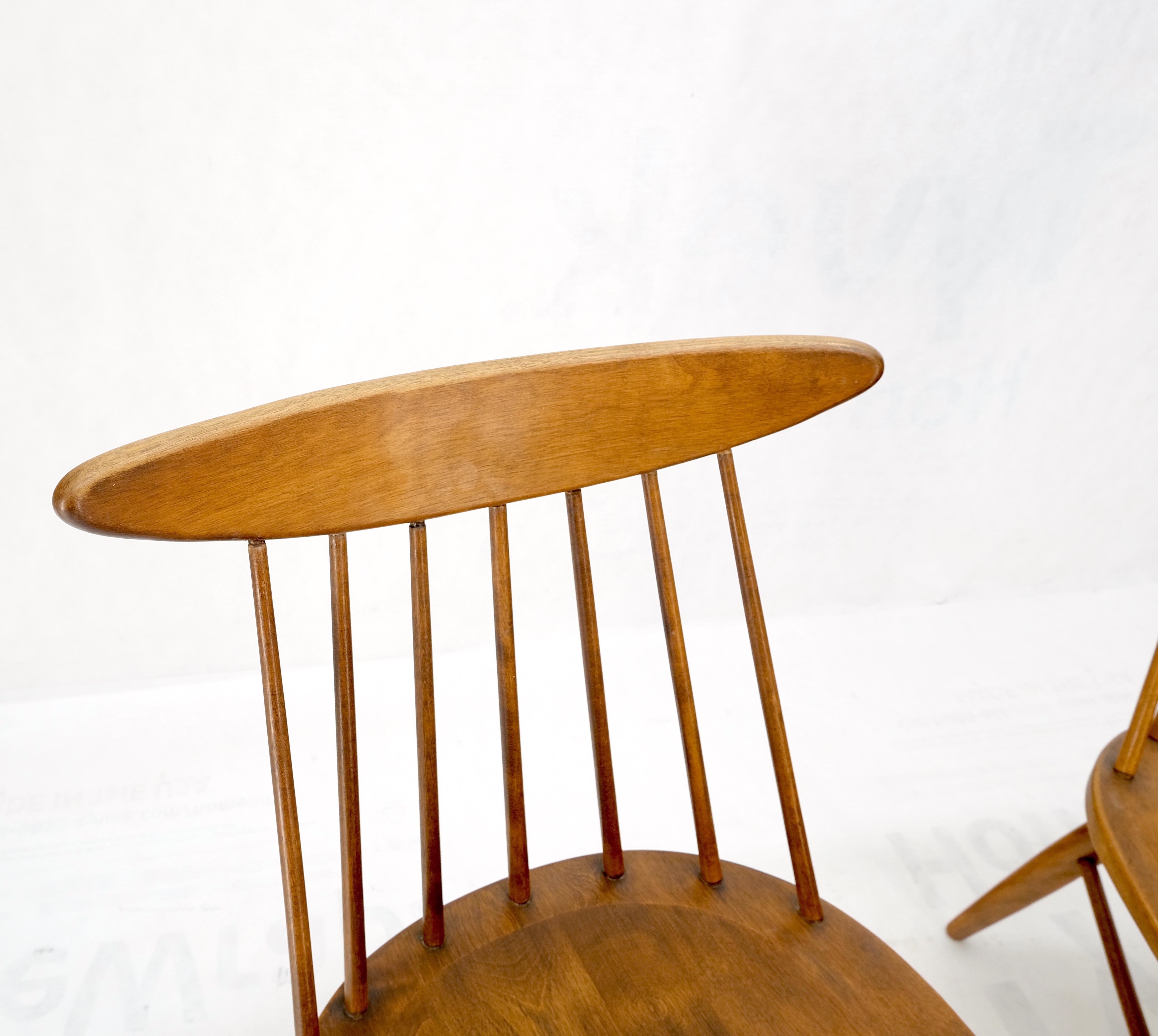 Pair of Mid-Century Modern Solid Maple Conant Ball Russel Right Sid Chairs Mint! For Sale 3