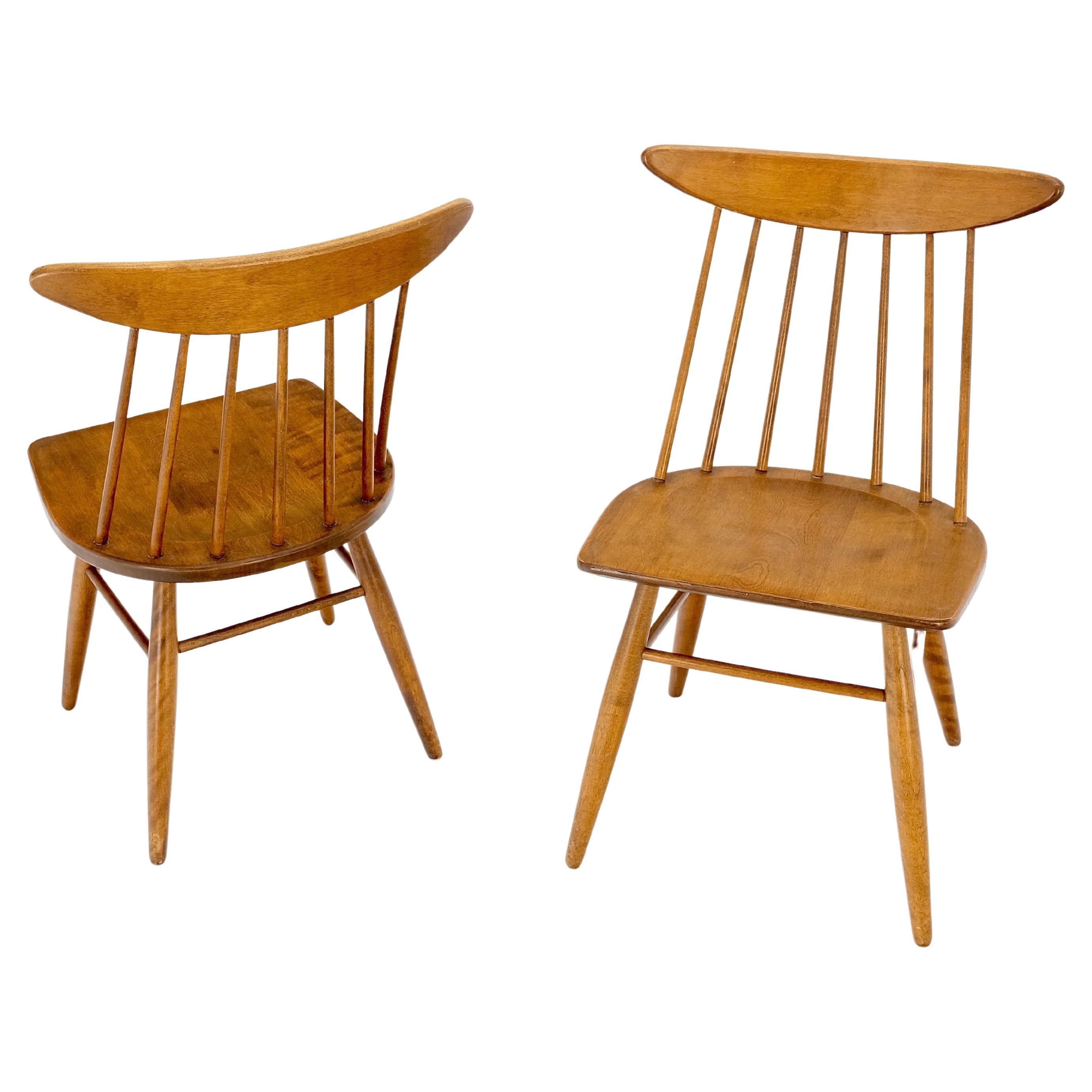Pair of Mid-Century Modern Solid Maple Conant Ball Russel Right Sid Chairs Mint! For Sale