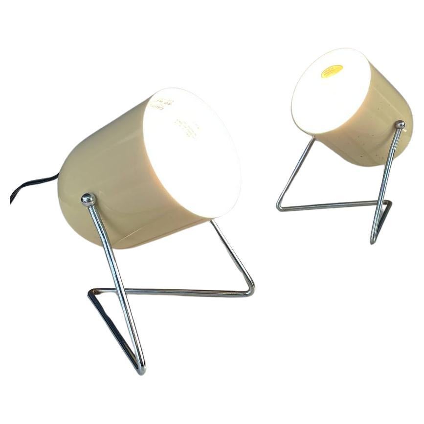 Pair of Mid-Century Modern Spotlight Table Lamps by Mobilite For Sale
