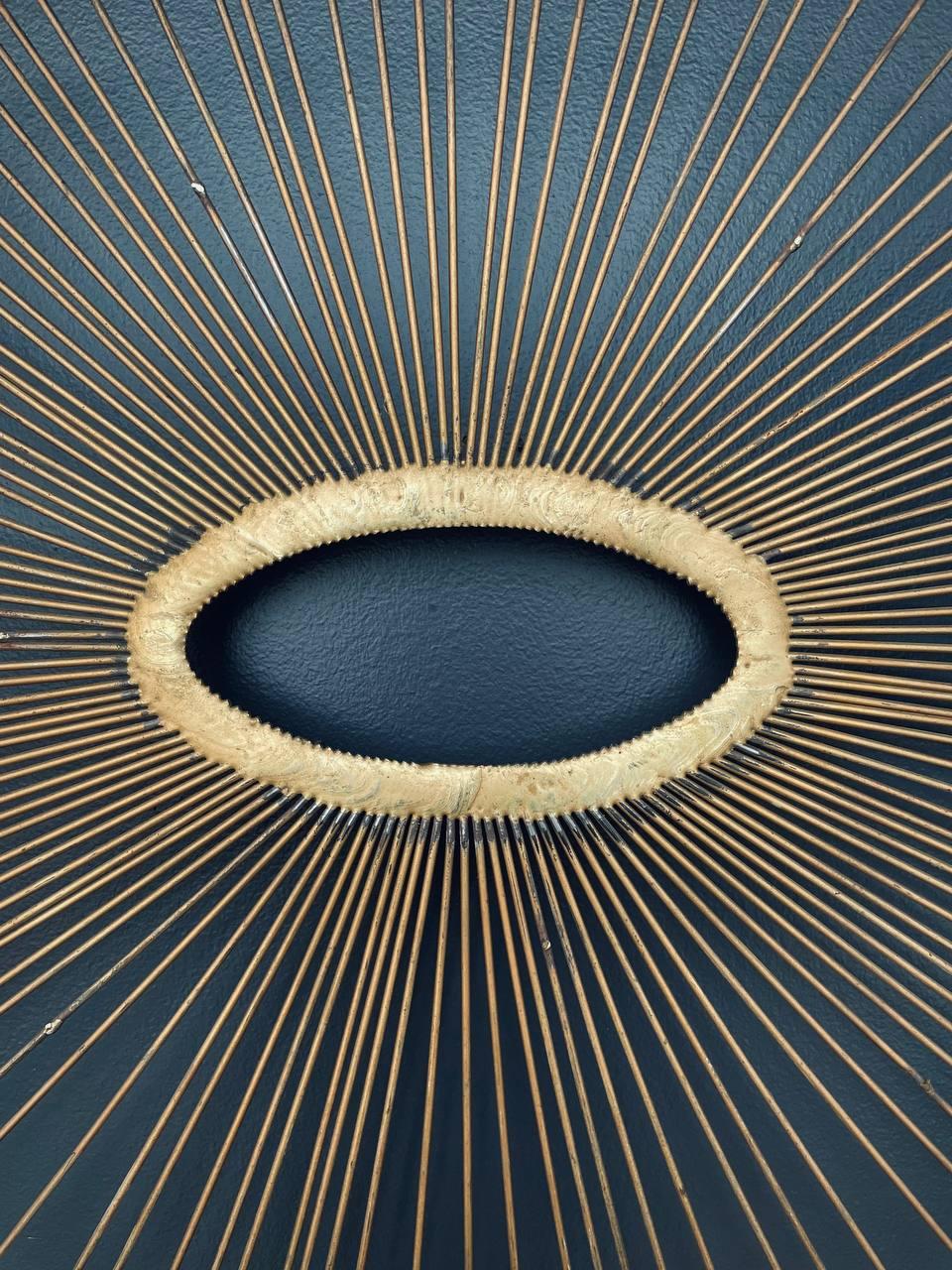 Paire de sculptures murales Mid-Century Modern Spray Sunburst en vente 4