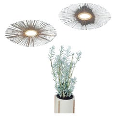 Pair of Mid-Century Modern Spray Sunburst Wall Sculptures
