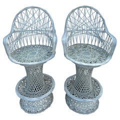 Pair of Mid-Century Modern Spun Fiberglass Bar Stools