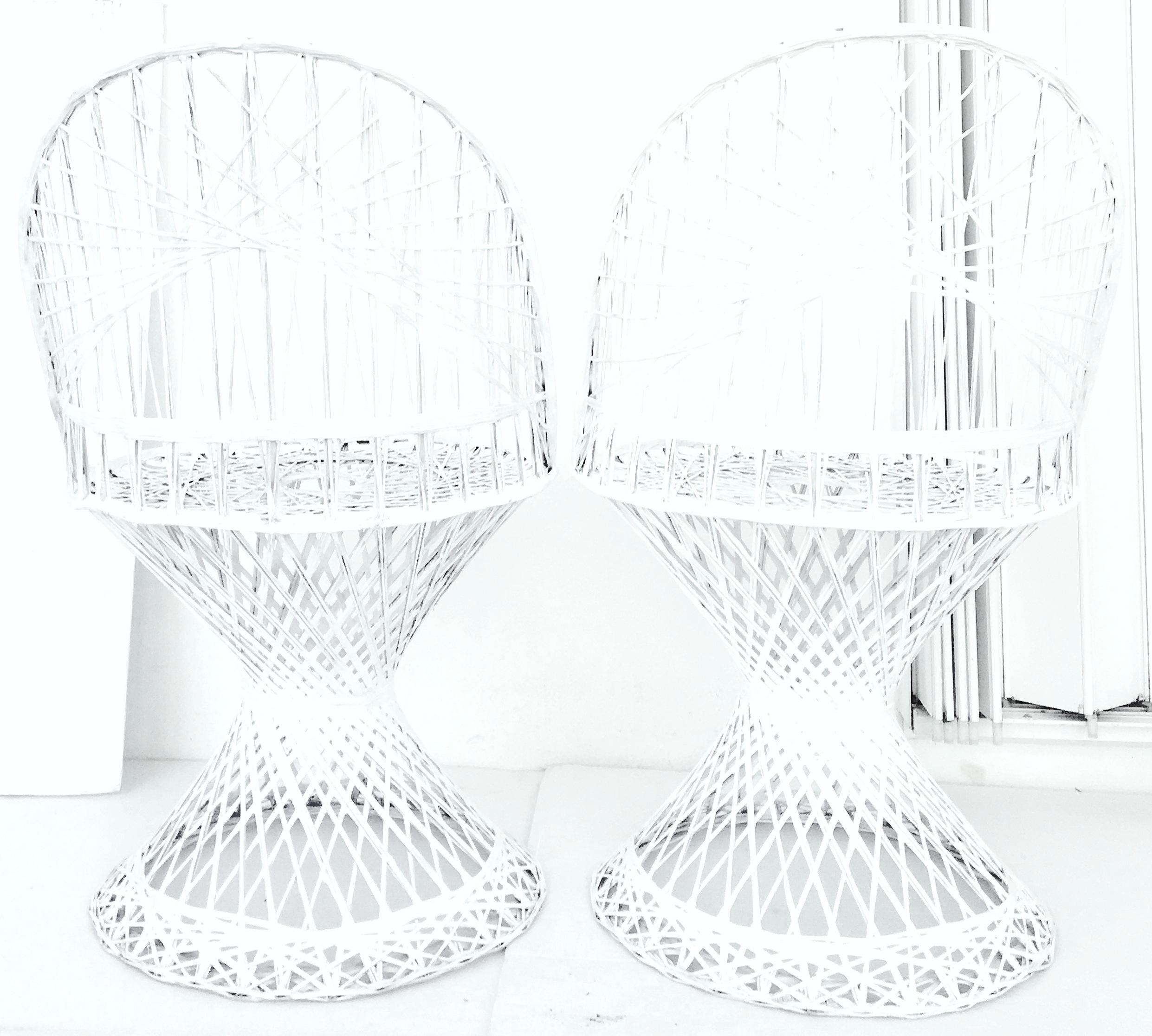 American Pair Of Mid-Century Modern Spun Fiberglass Slipper Chairs by Russell Woodard For Sale