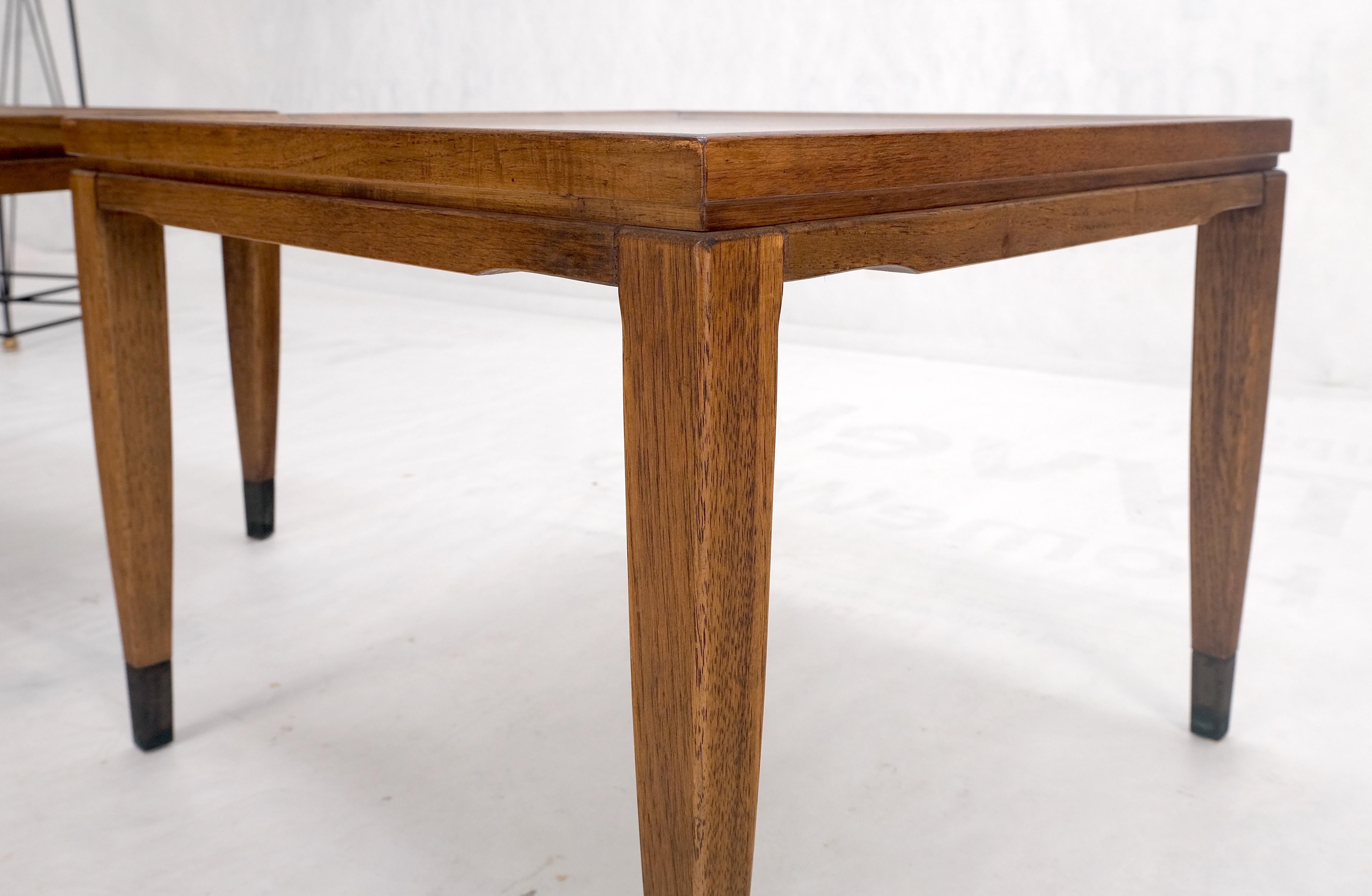 American Pair of Mid Century Modern Square  Walnut Side End Tables Removable Legs MINT! For Sale