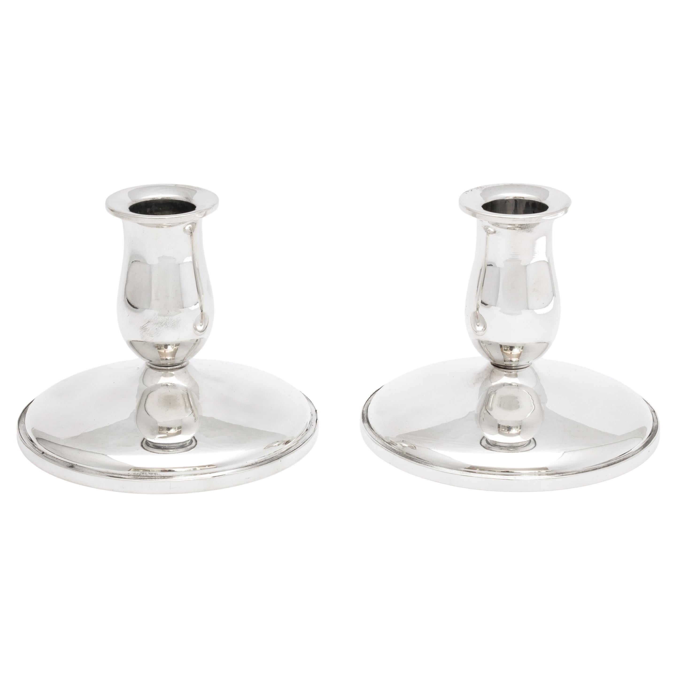 Exceptional Pair of MidCentury Modern Silver Gilt Candelabra