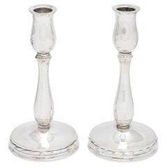 Pair of Mid-Century Modern Sterling Silver Candlesticks