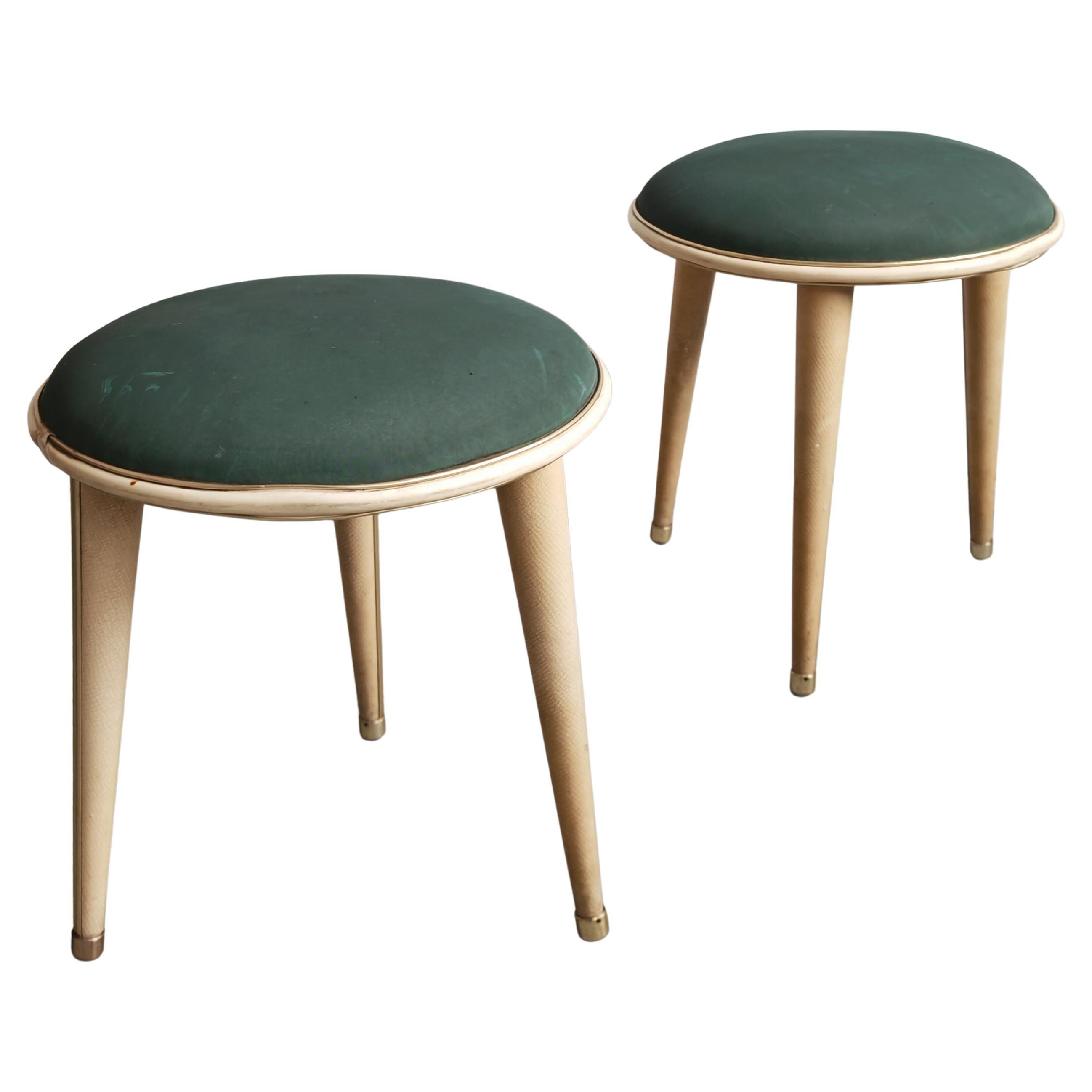 Pair of Mid Century Modern Stools by Umberto Mascagni, Italy 1950s