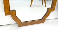 Pair of Mid Century Modern "Stretched" Octagons Burl Wood Mirrors MINT!