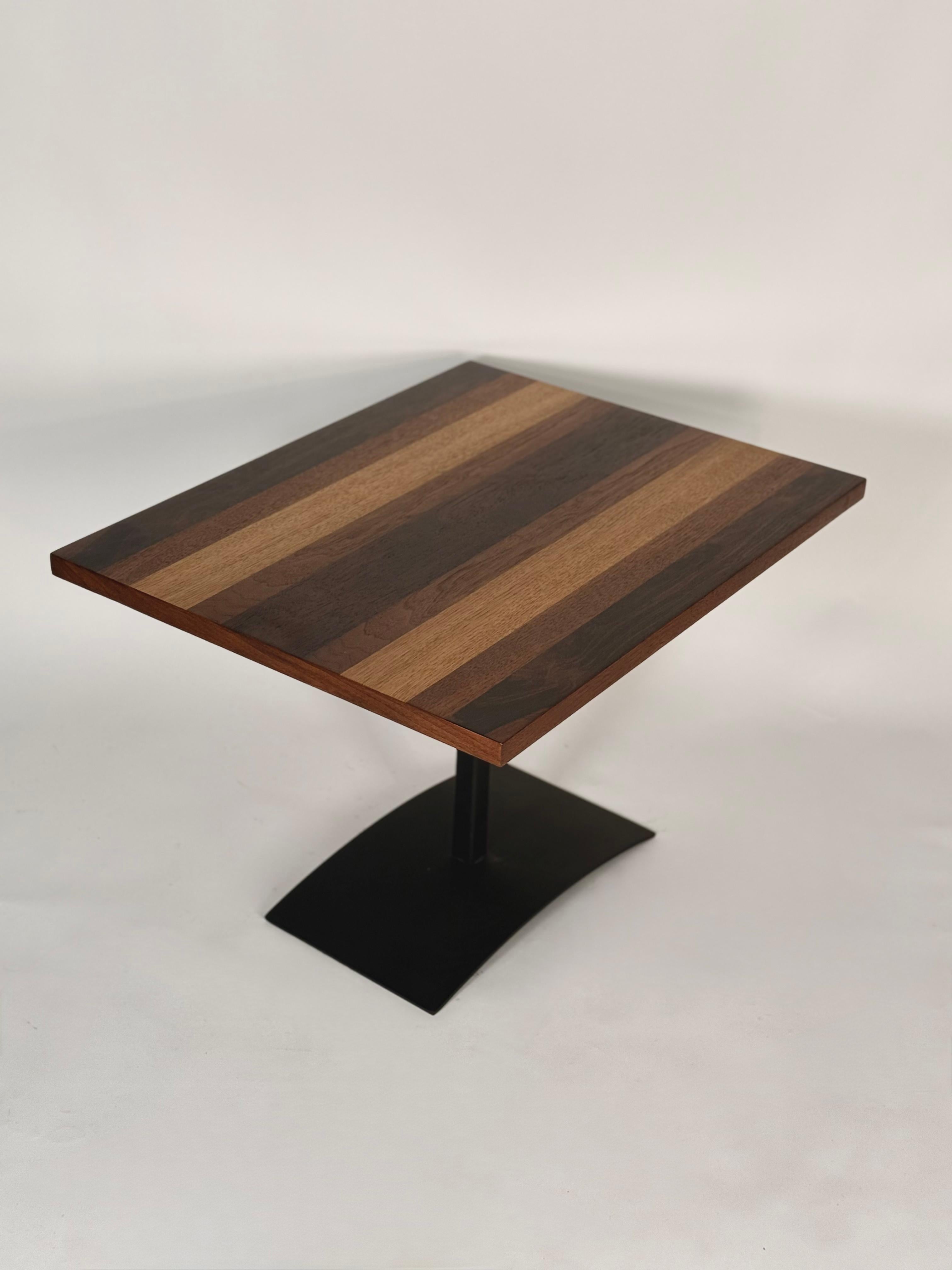 Mid-Century Modern Pair of Mid Century Modern Striped Side Tables by Milo Baughman for Directional For Sale