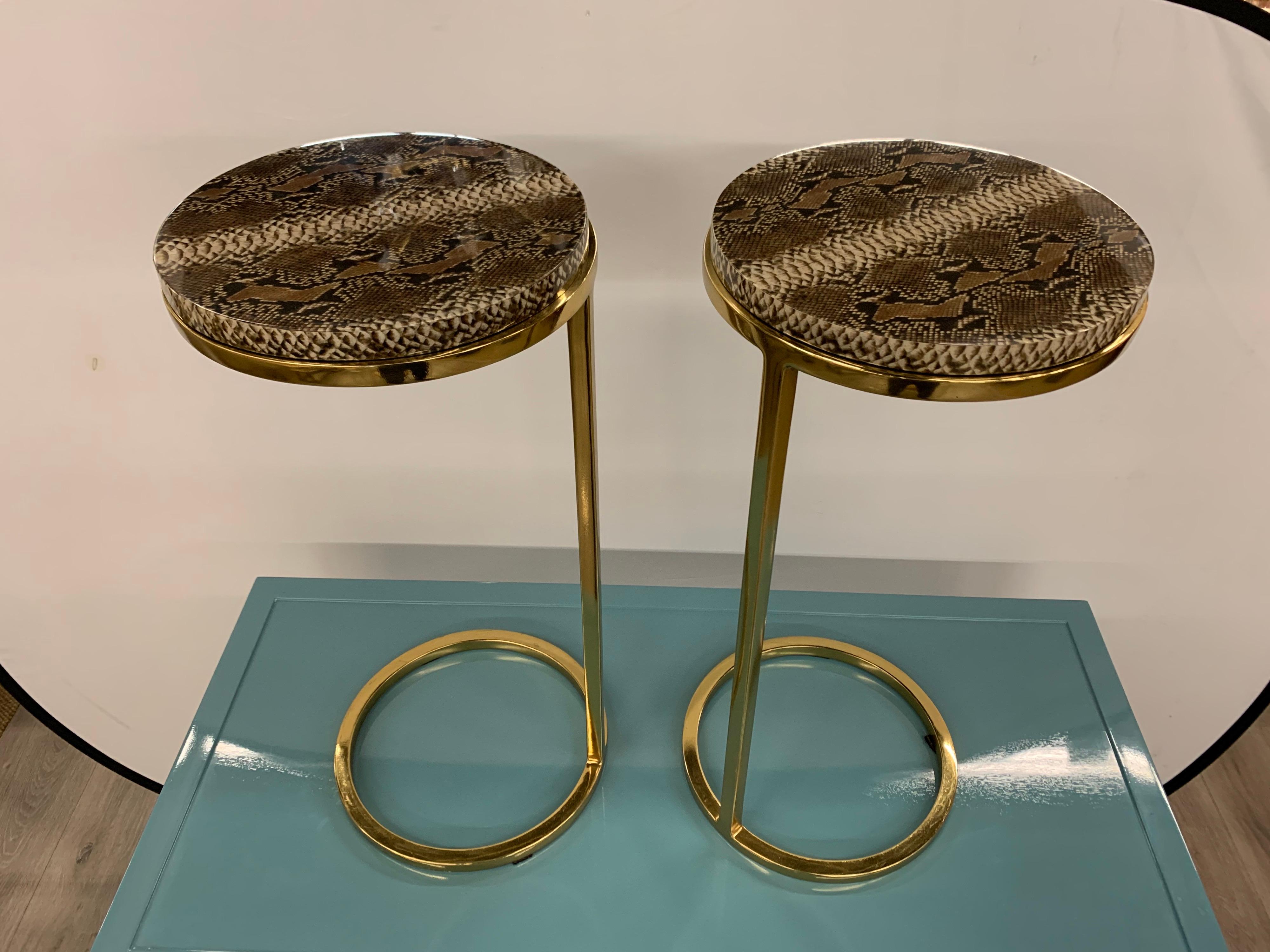 20th Century Pair of Mid-Century Modern Style Cigarette Tables