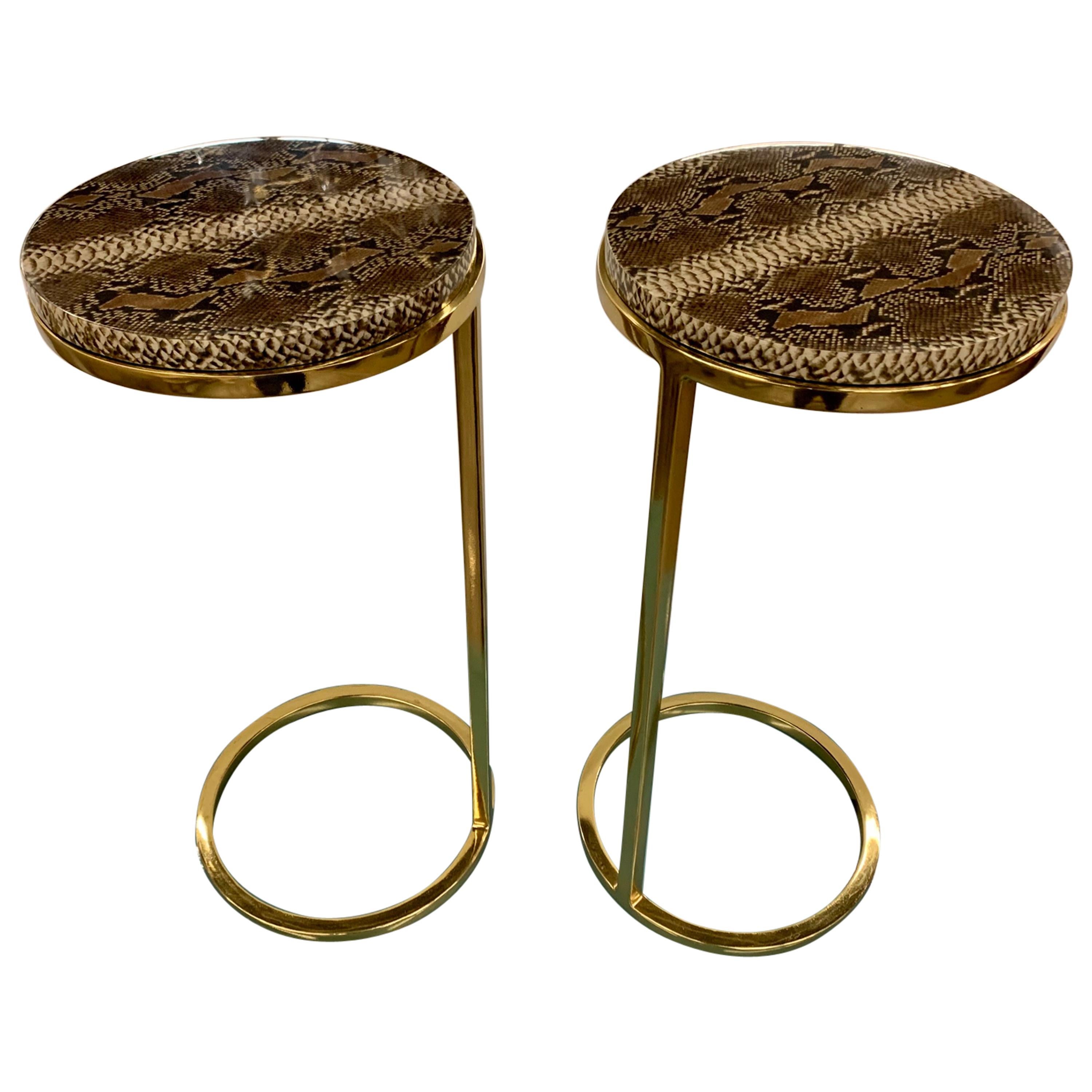 Pair of Mid-Century Modern Style Cigarette Tables