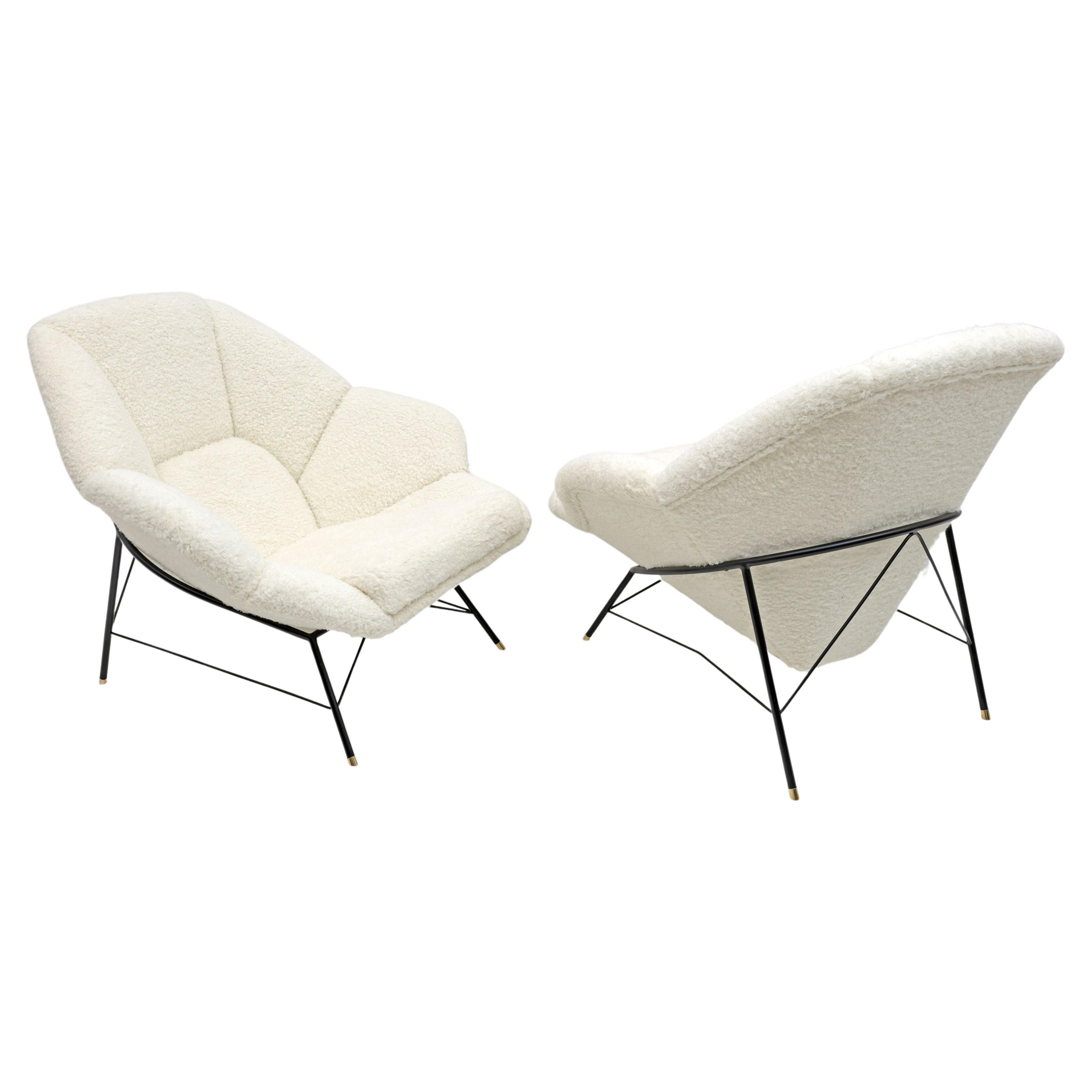 Pair of Mid-century Modern Style Italian Armchairs For Sale