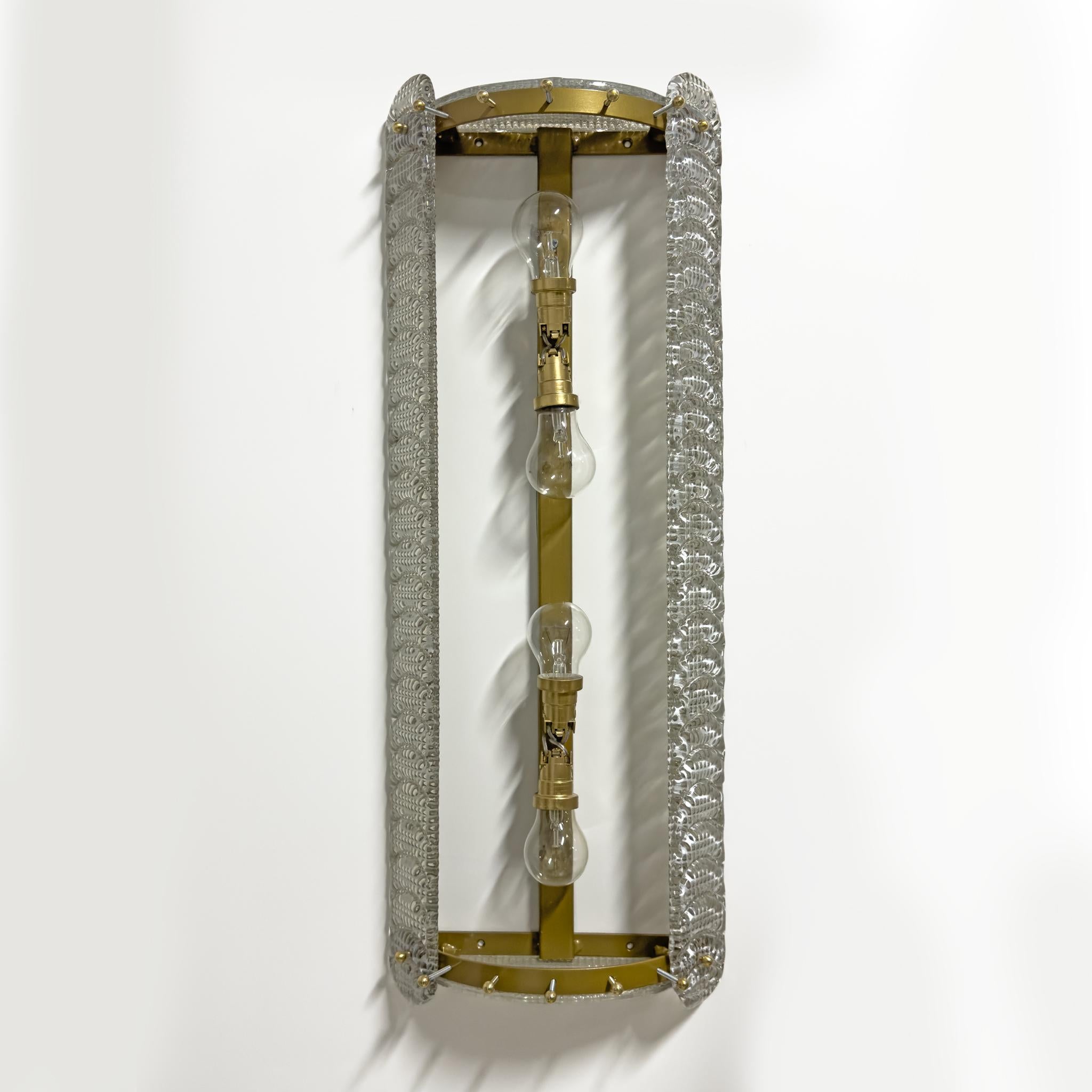 Pair of Mid-century Modern Style Italian Murano Glass Sconces 