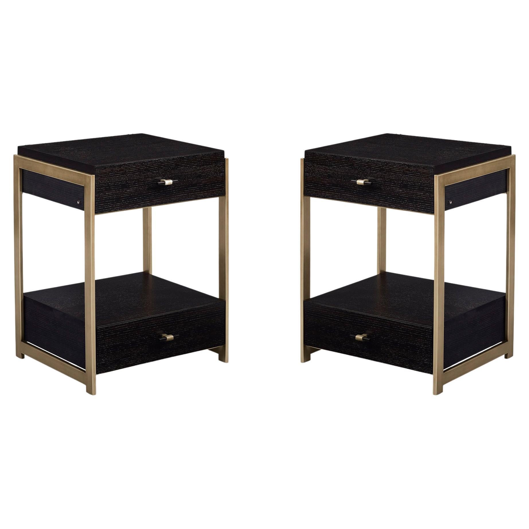 Pair of Mid Century Modern Style Nightstands For Sale