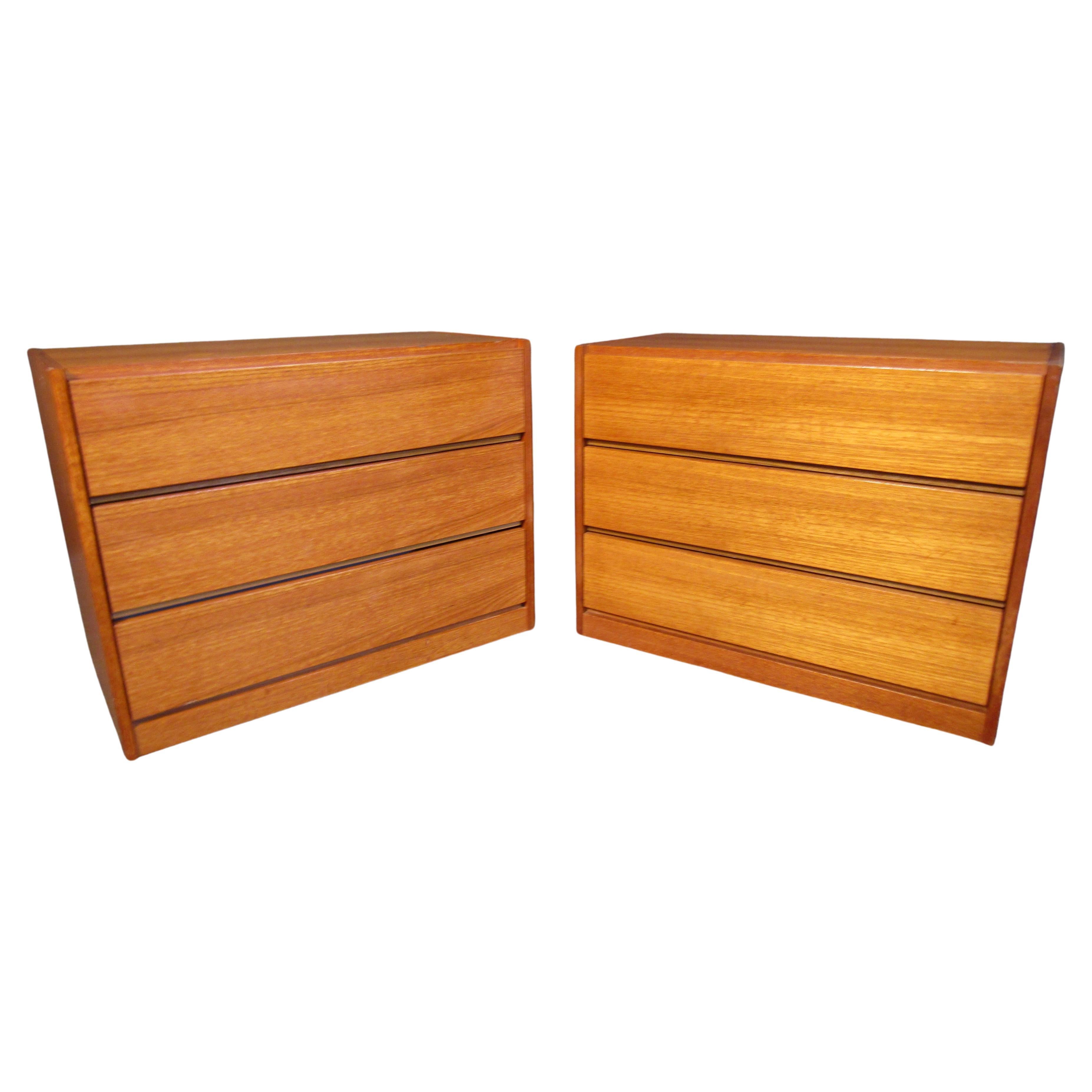 Pair of Mid-Century Modern Style Teak Dressers