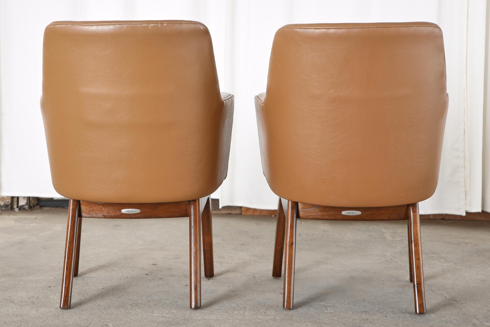 Pair of Mid-Century Modern Style Walnut Lounge Chairs 13