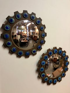 Pair of Mid-Century Modern Sunburst Mirrors