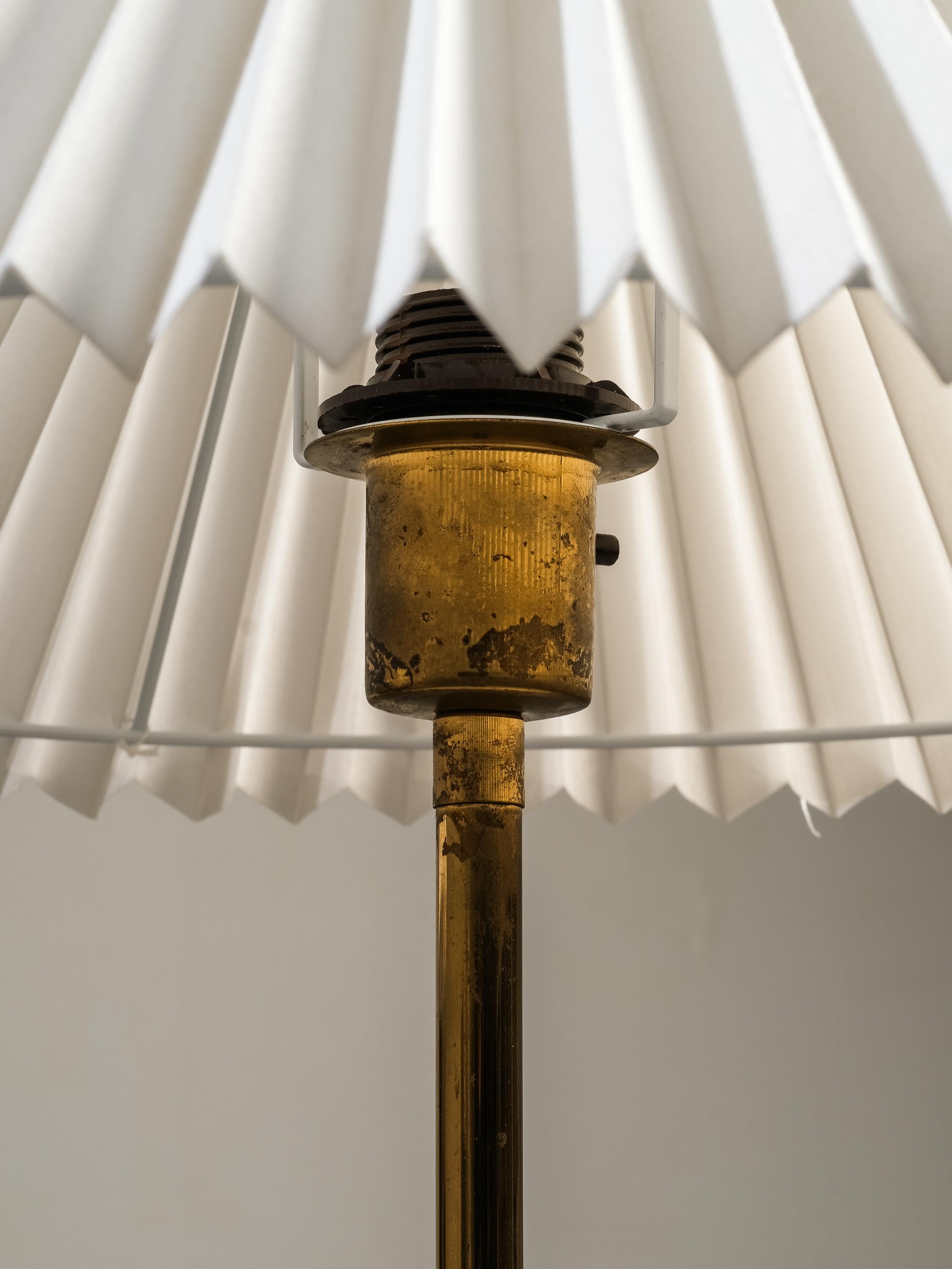 Pair of Mid-Century Modern Swedish Brass & Glass Floor Lamps, 1960s For Sale 7