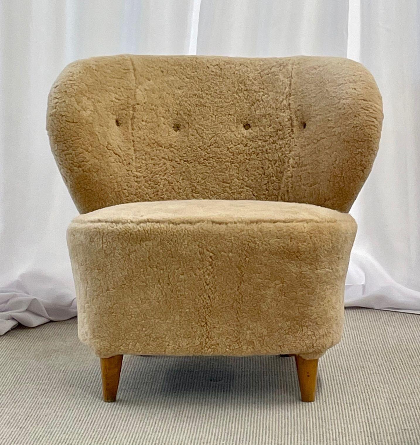 Pair of Mid-Century Modern Swedish Lounge/Slipper Chairs, Sven Staaf, 1950s 1