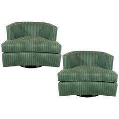 Pair of Mid-Century Modern Swivel Chairs by Harvey Probber