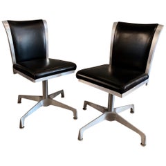 Vintage Pair of Mid-Century Modern Swivel Chairs