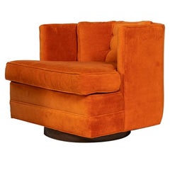 Pair of Mid-Century Modern Swivel Lounge Chairs