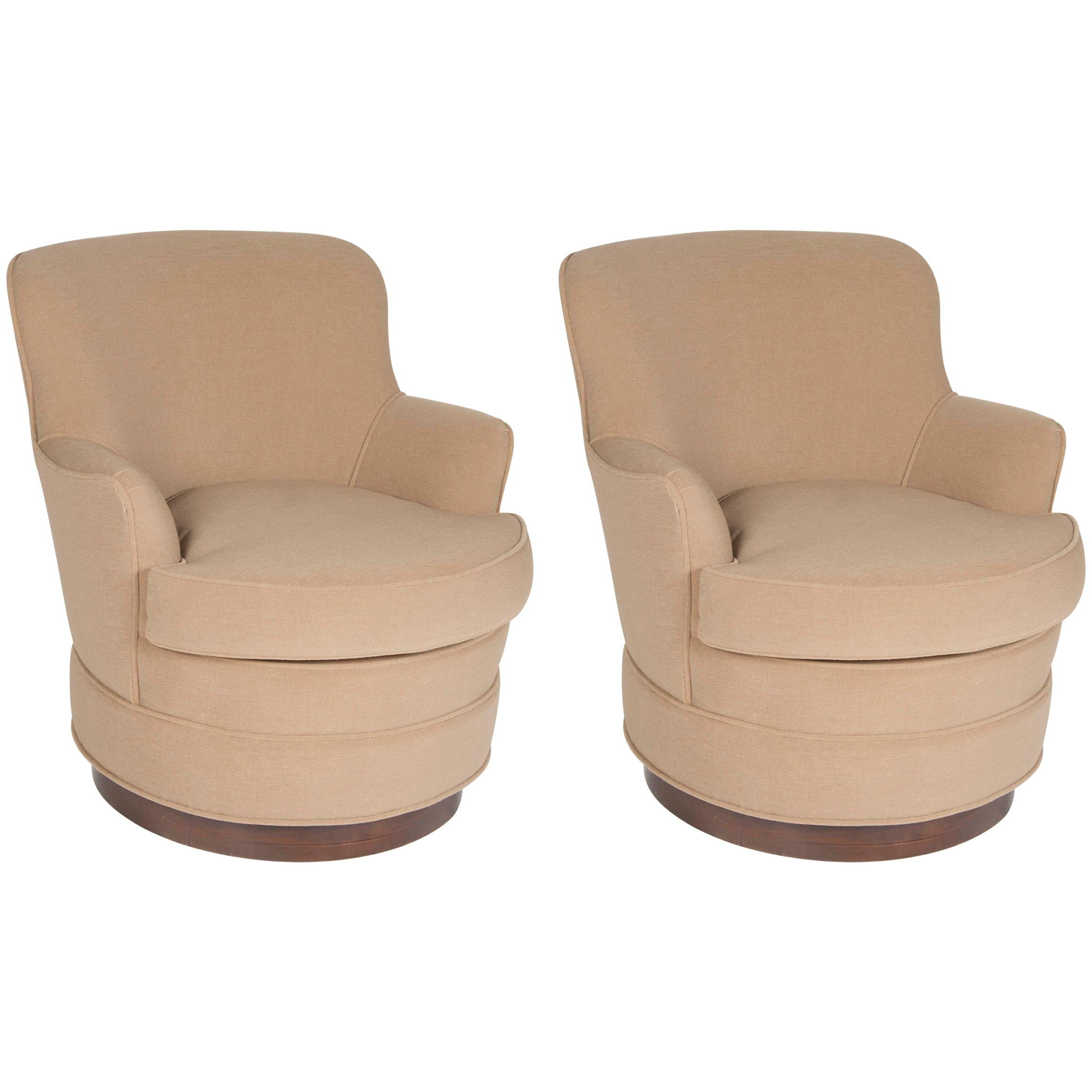 Pair of Mid-Century Modern Swivel Tele-Chairs by Harvey Probber