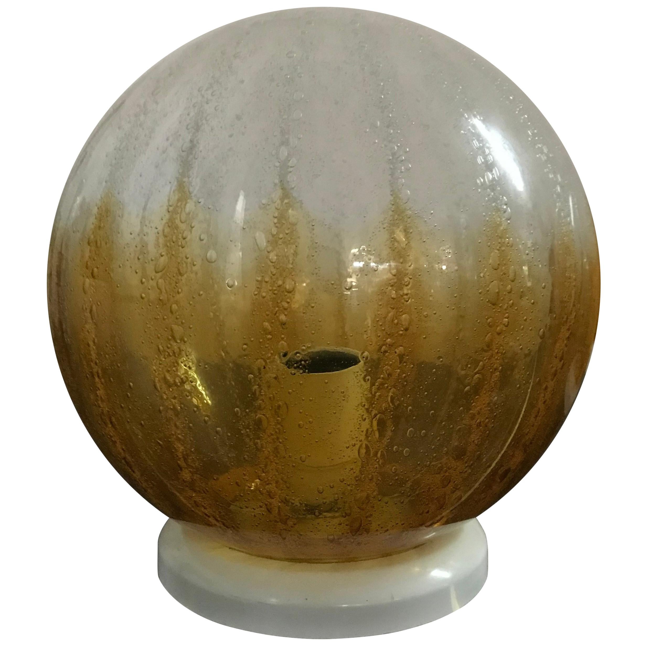 Pair of Mid-Century Modern Table Lamp by Mazzega in Murano Glass, circa 1960