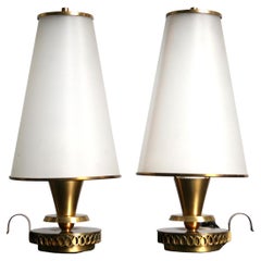 Pair of Mid-Century Modern Table Lamps Attributed to Osvaldo Borsani
