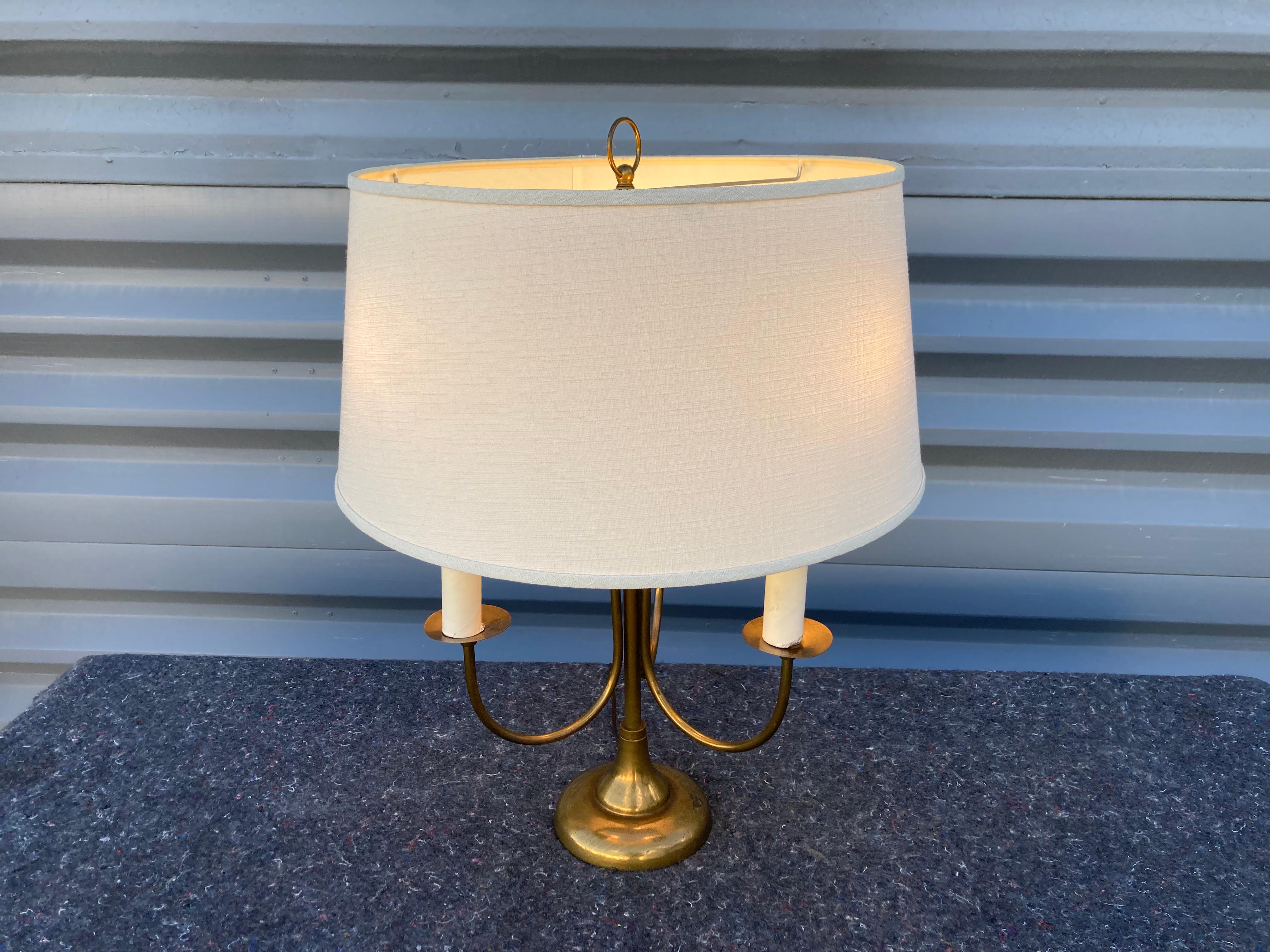Pair of Mid-Century Modern Table Lamps, Brass, USA, 1950s For Sale 4