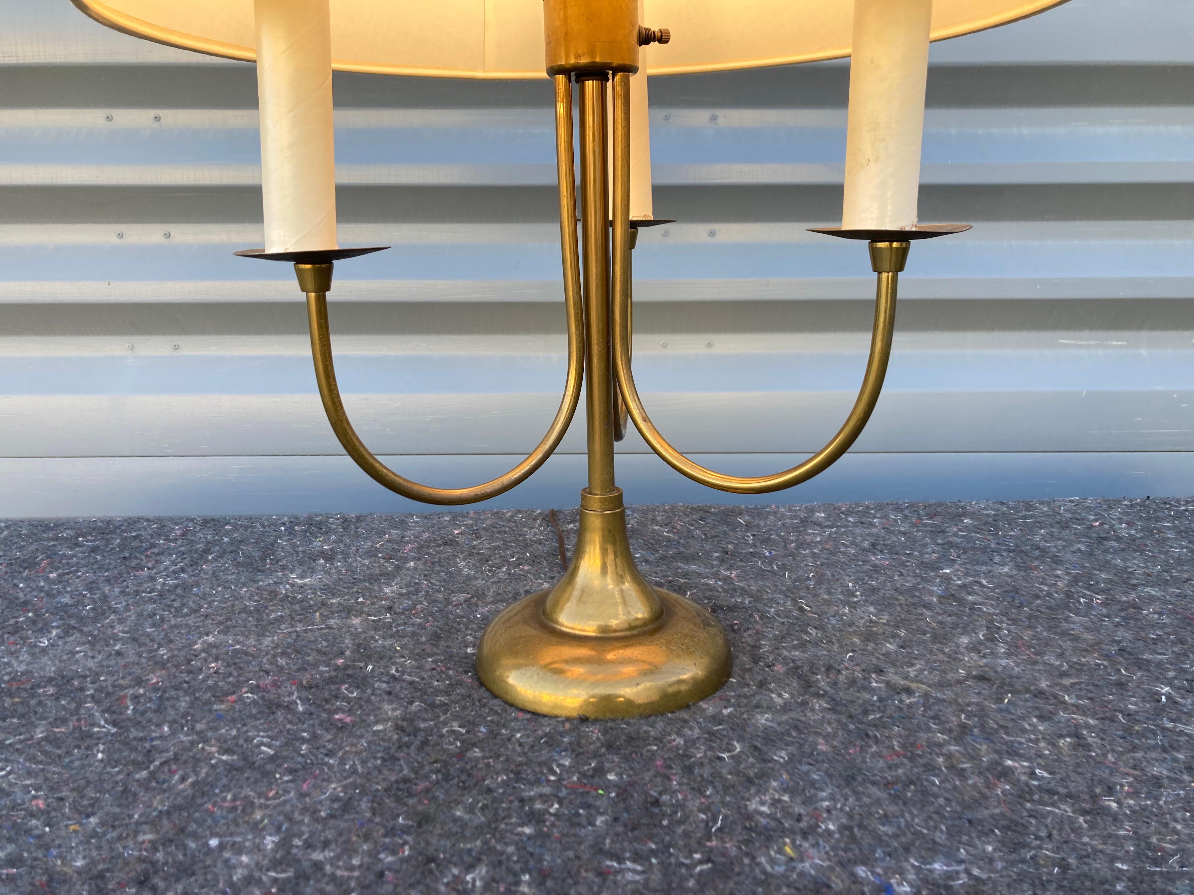 Pair of Mid-Century Modern Table Lamps, Brass, USA, 1950s For Sale 6