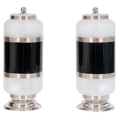 Pair of Mid-Century Modern, Table Lamps by Giovanni Dalla Fina, Murano, Italy