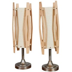 Vintage Pair of Mid-Century Modern Table Lamps