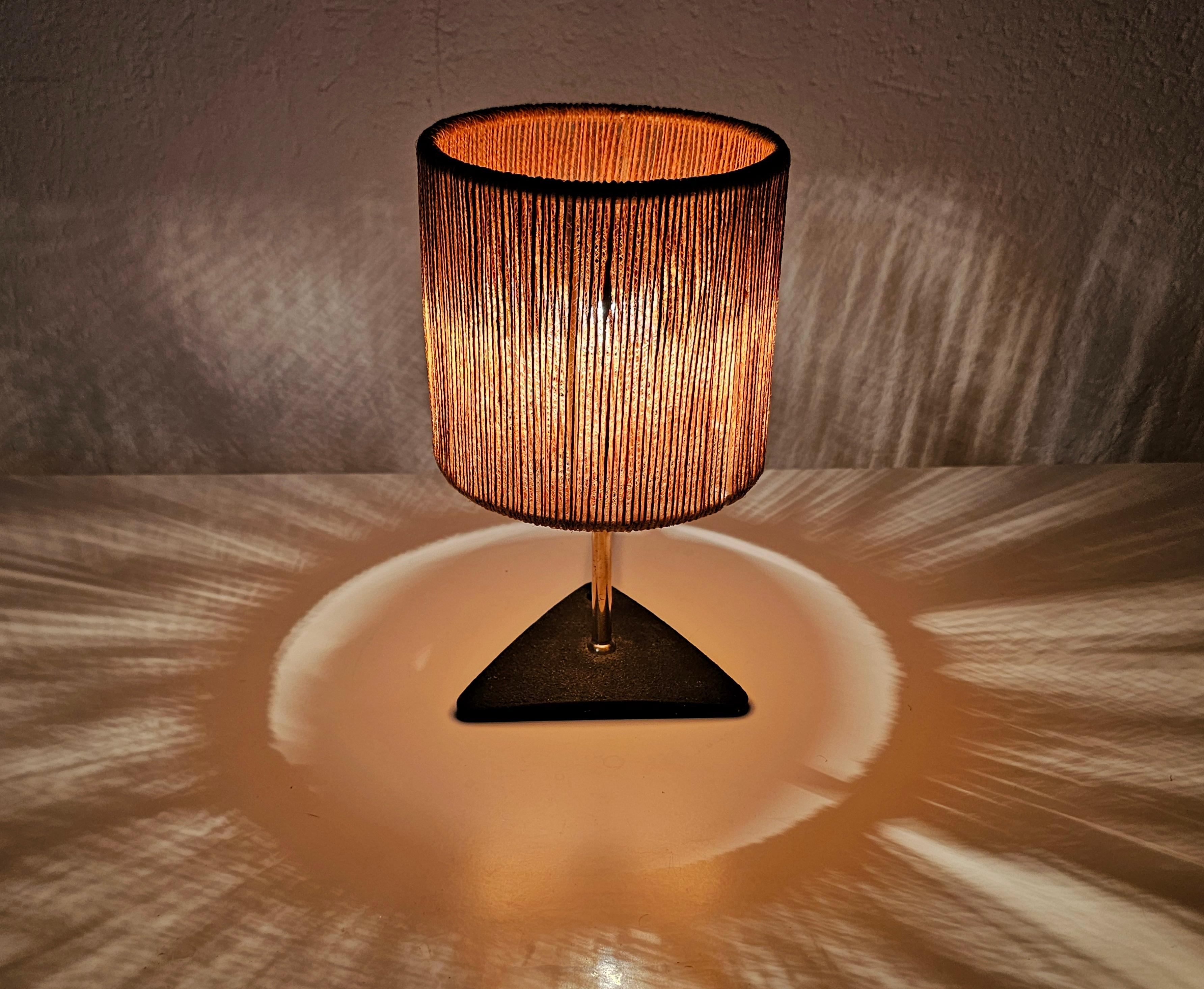 Pair of Mid Century Modern Table Lamps in style of Carl Aubock, Austria 1940s For Sale 1